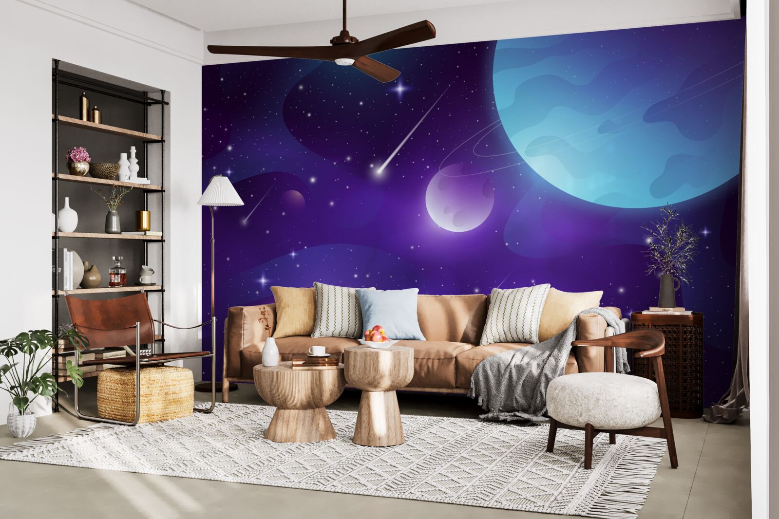 Fototapeta gwiazdy i planety we wszechświecie