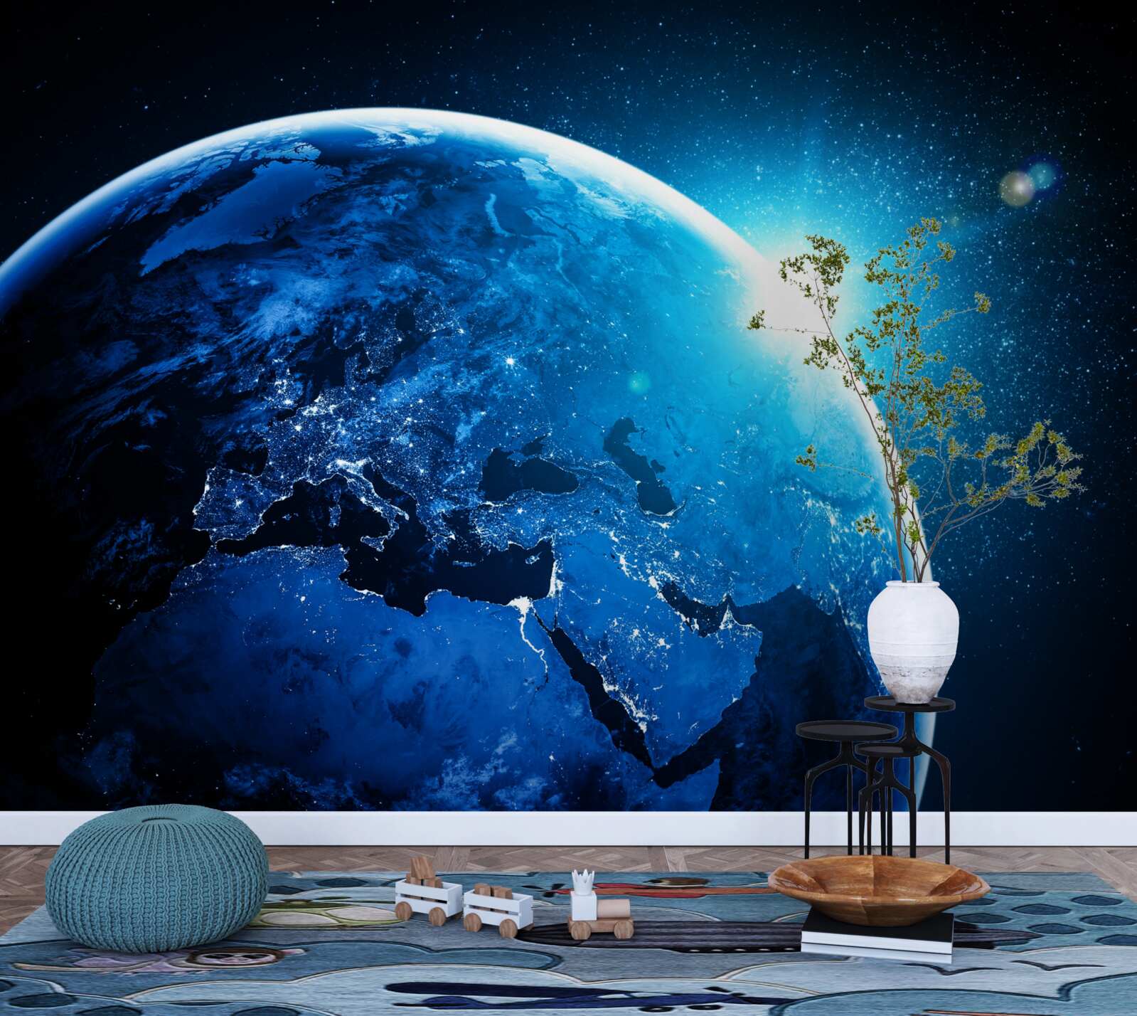 Fototapeta zimny ​​świt ogarnął ziemię