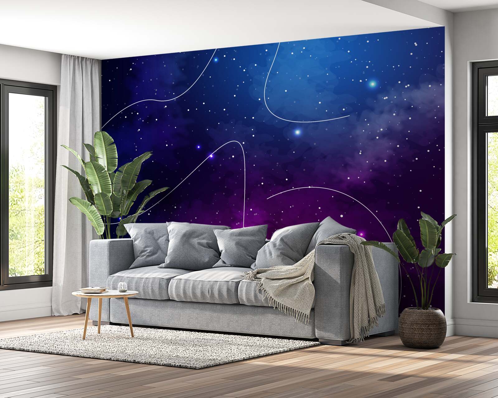 Fototapeta noc pogrążona w kosmicznej ciemności