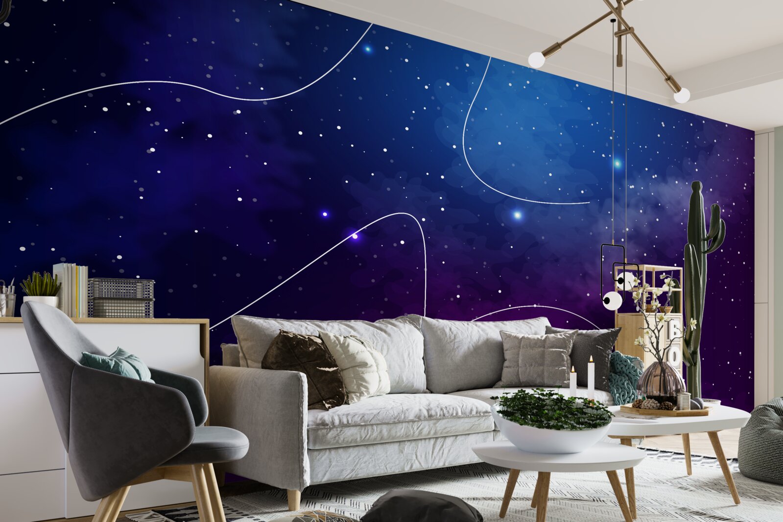 Fototapeta noc pogrążona w kosmicznej ciemności