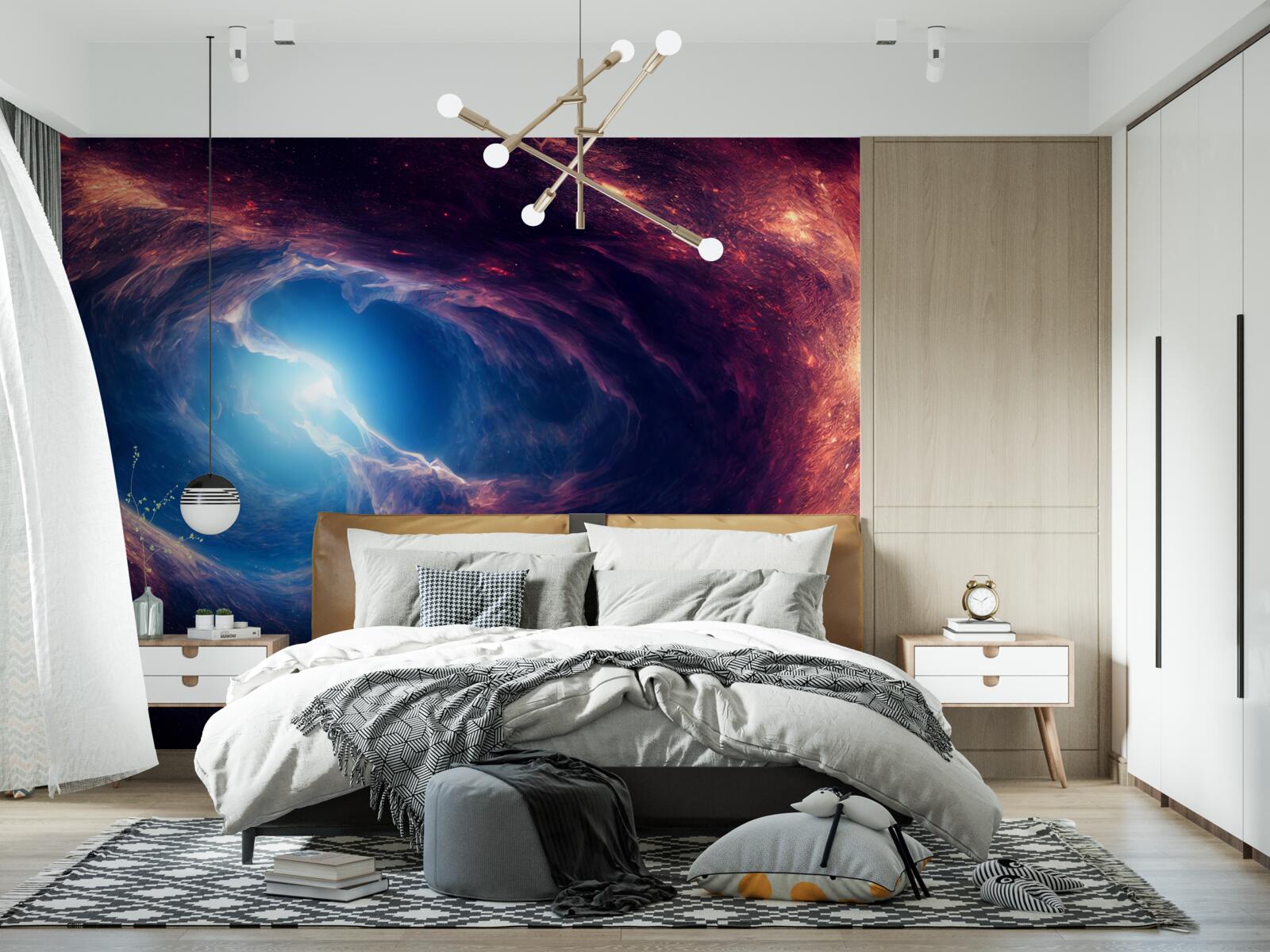 Fototapeta nebulos i układ kosmiczny