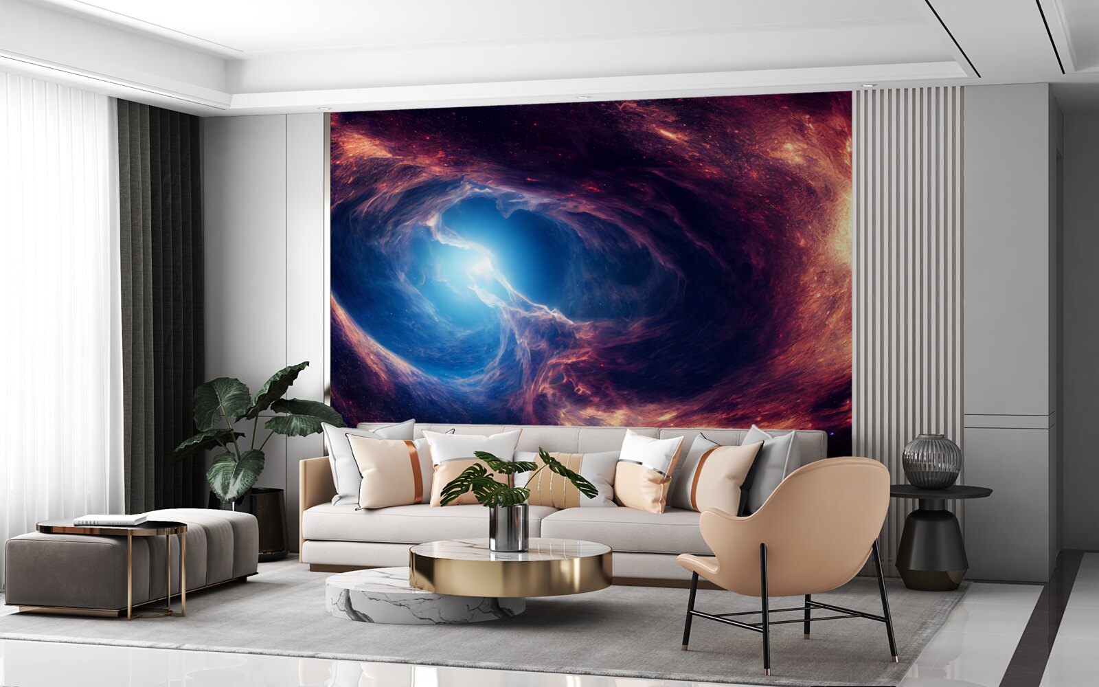 Fototapeta nebulos i układ kosmiczny