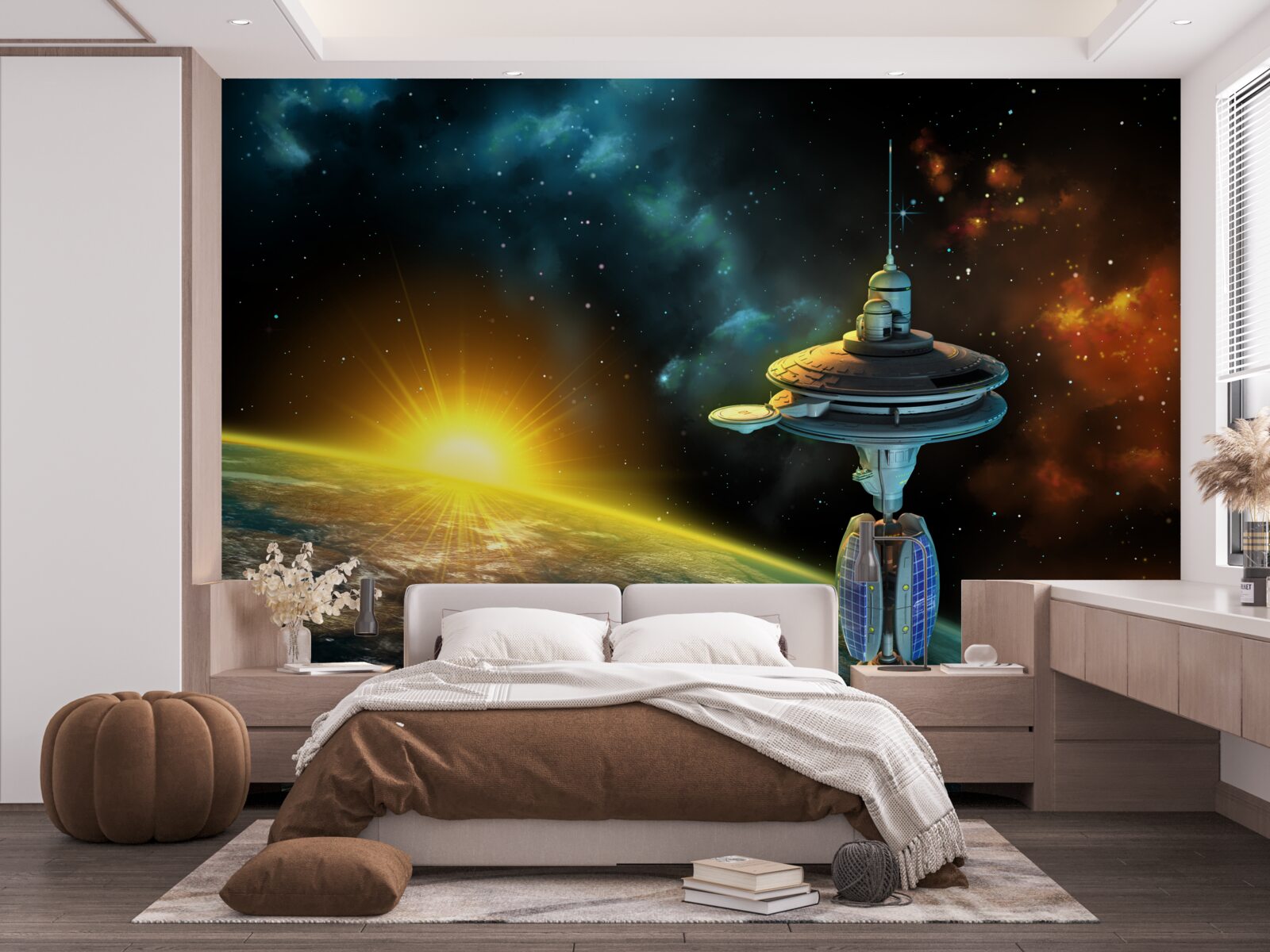 Fototapeta stacja kosmiczna na orbicie