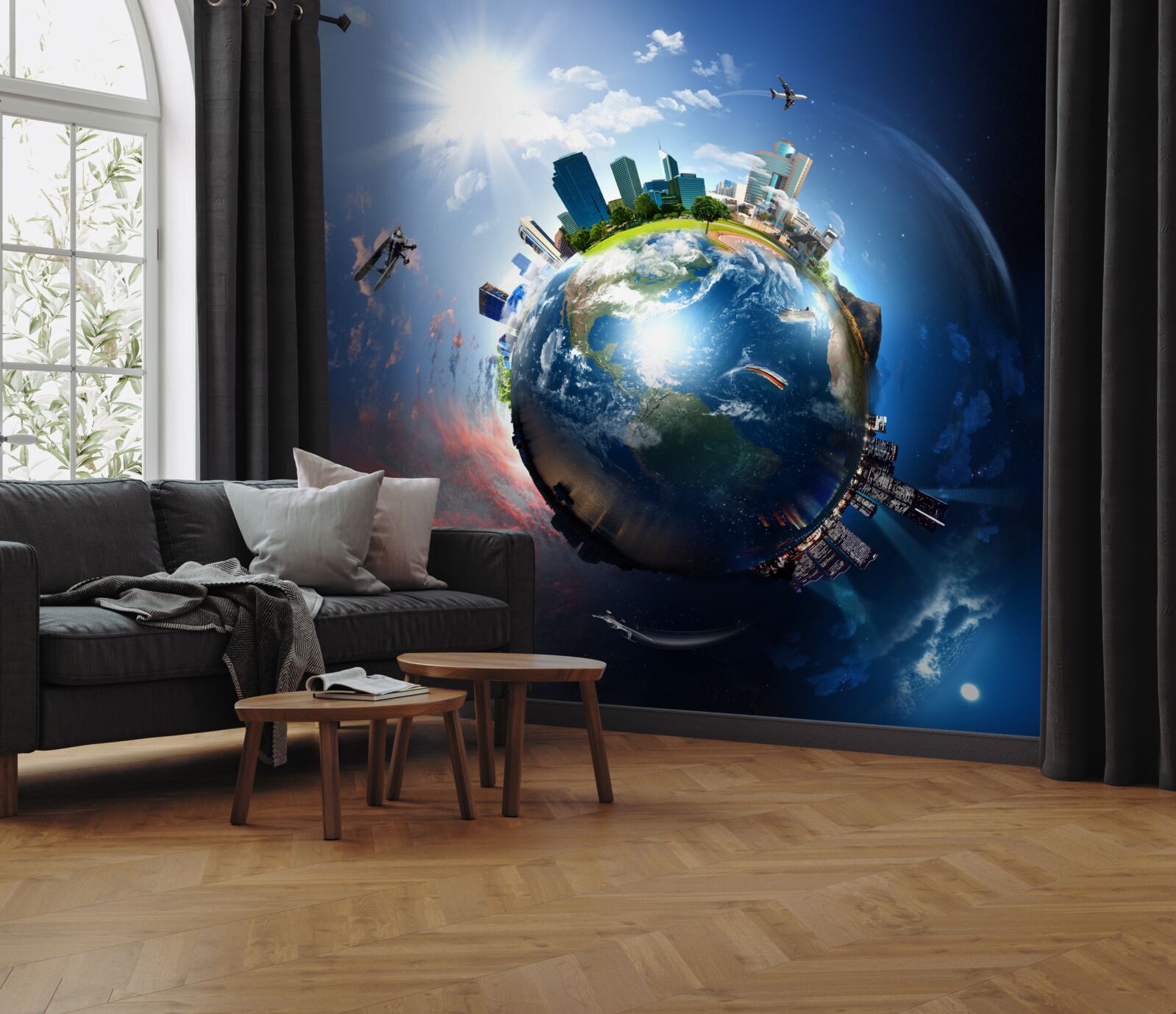 Fototapeta zmodernizowany globus