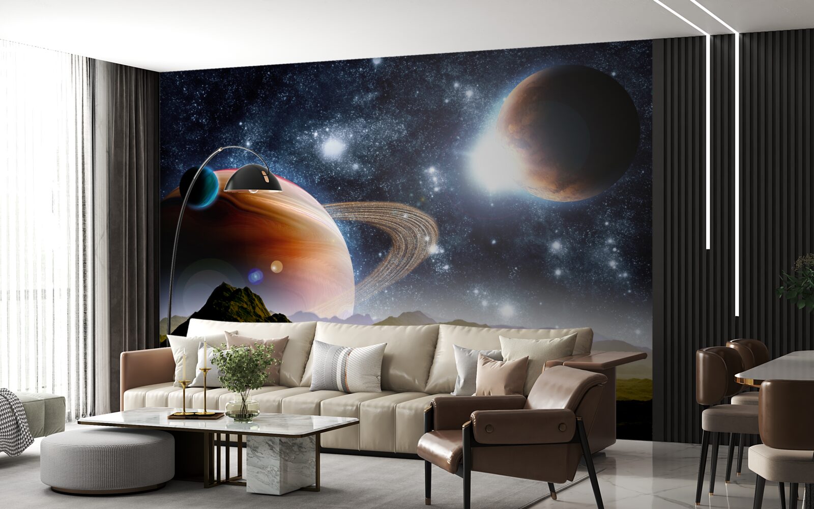 Fototapeta planety kosmiczne