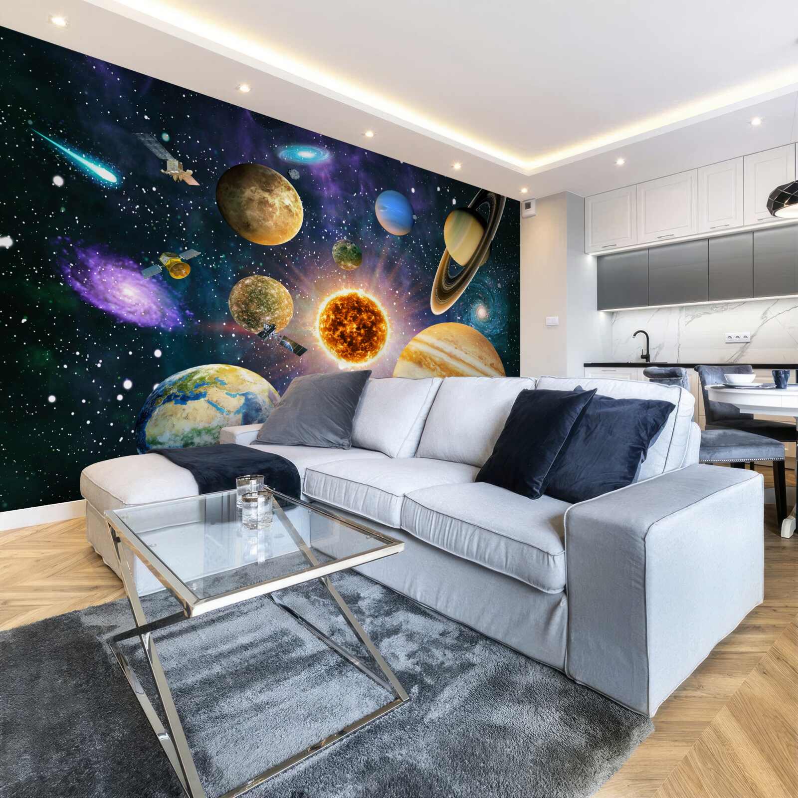 Fototapeta kształty i odcienie planet są różnorodne