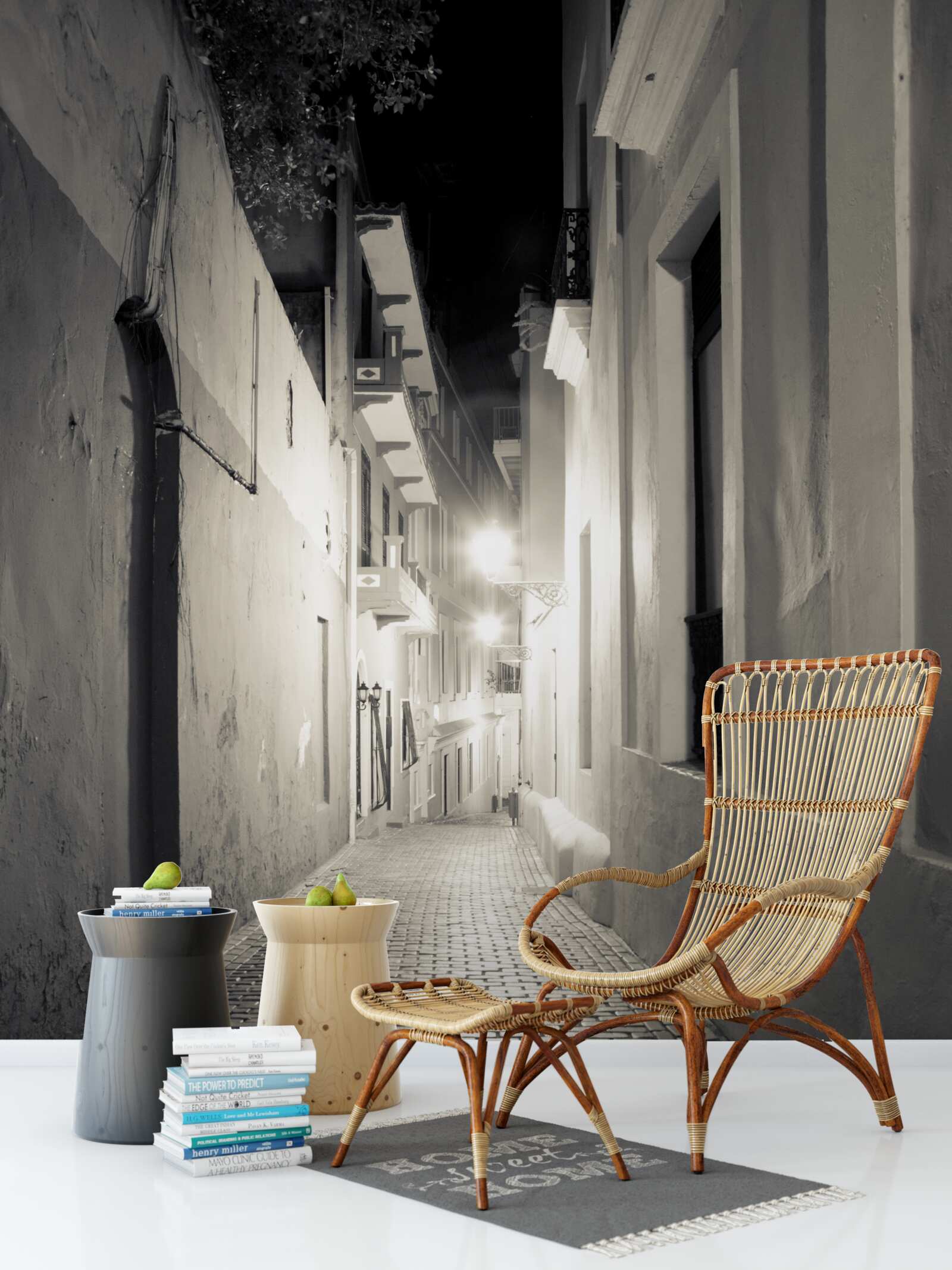 Fototapeta nocna ulica bez ludzi