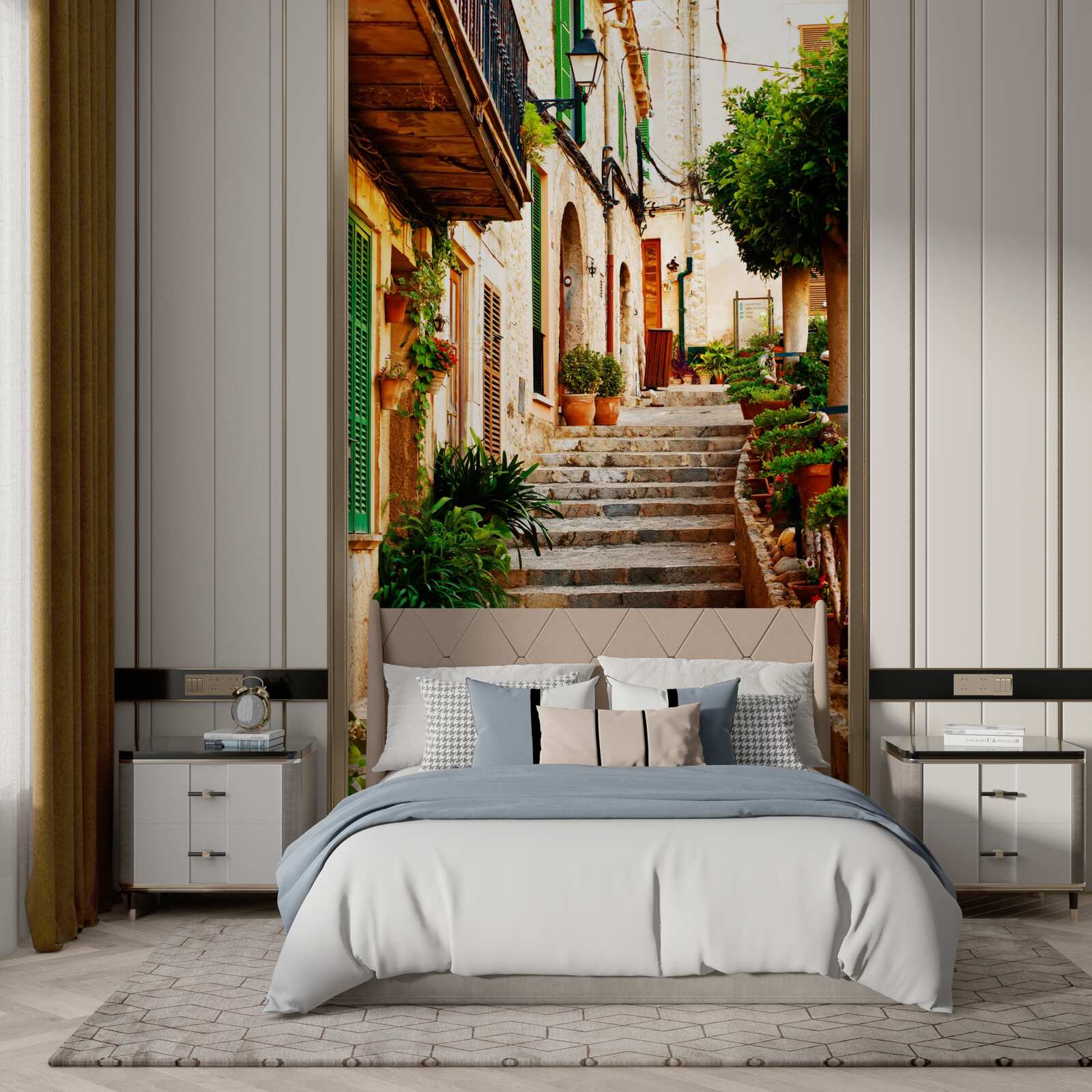 Fototapeta kamienne schody do mieszkań prywatnych