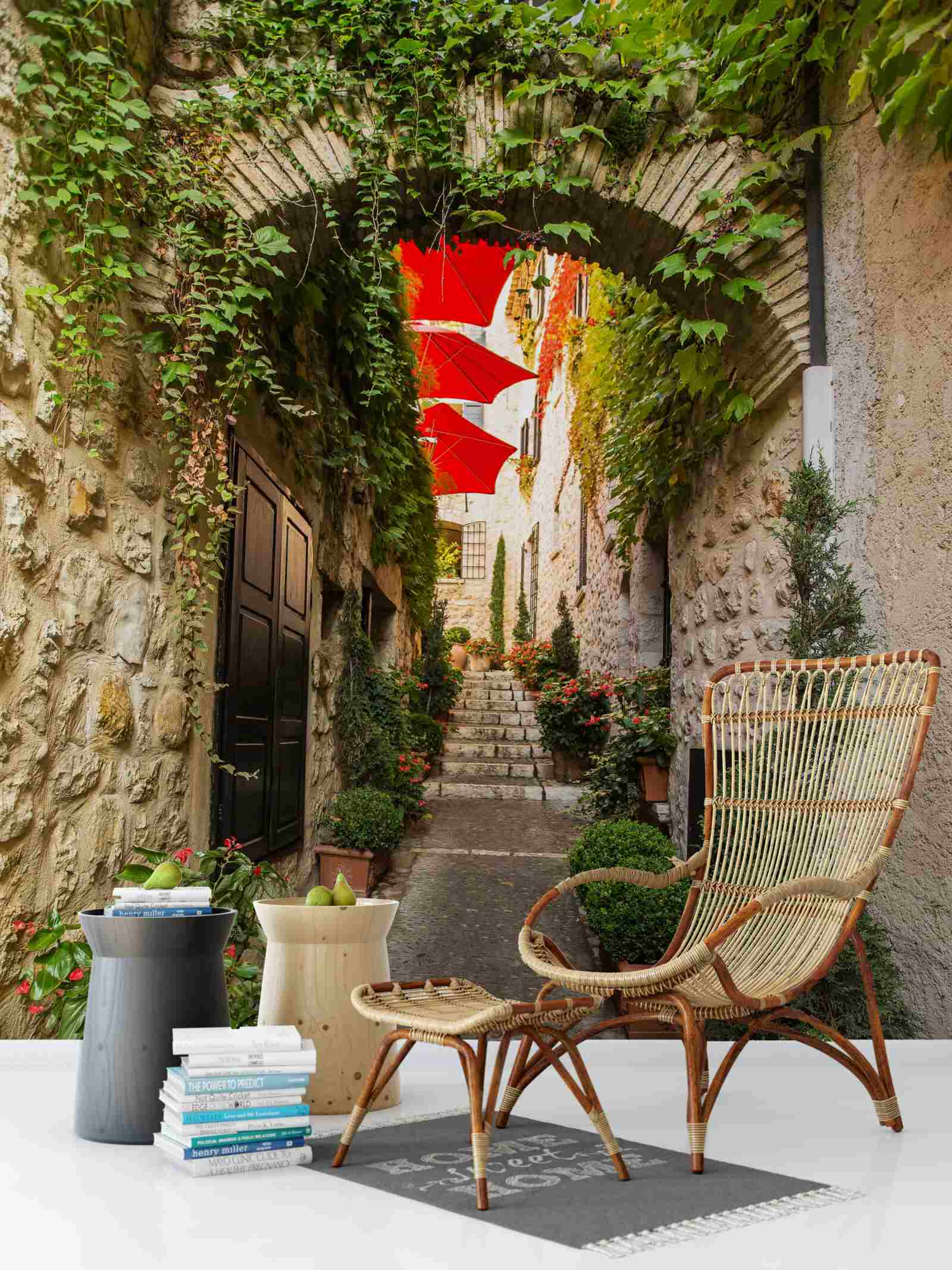 Fototapeta Łuk wykonany z kamienia na starożytnej ulicy