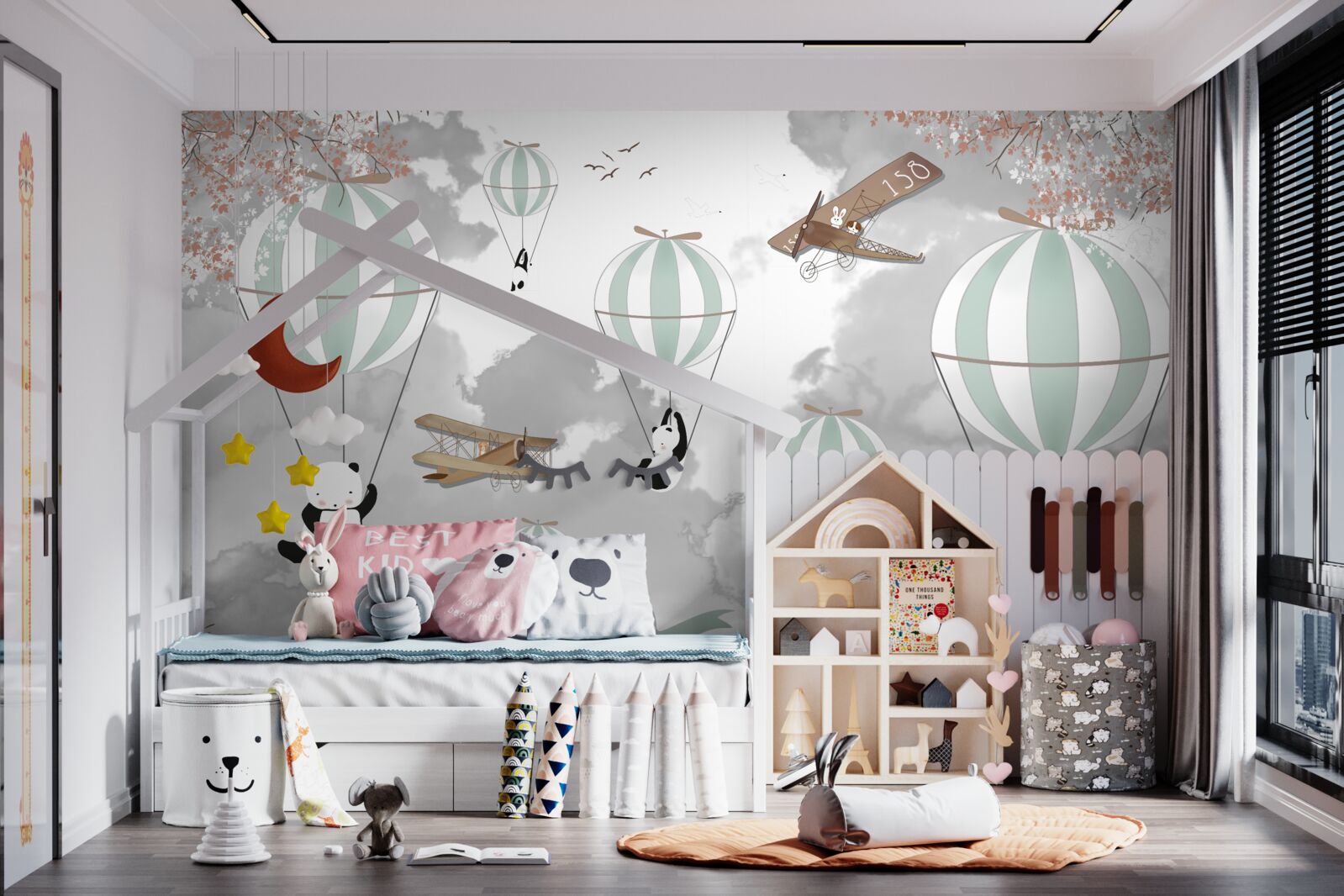 Fototapeta pandy i balony