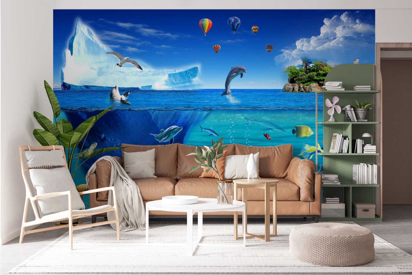 Fototapeta lodowe góry i głębokie morze