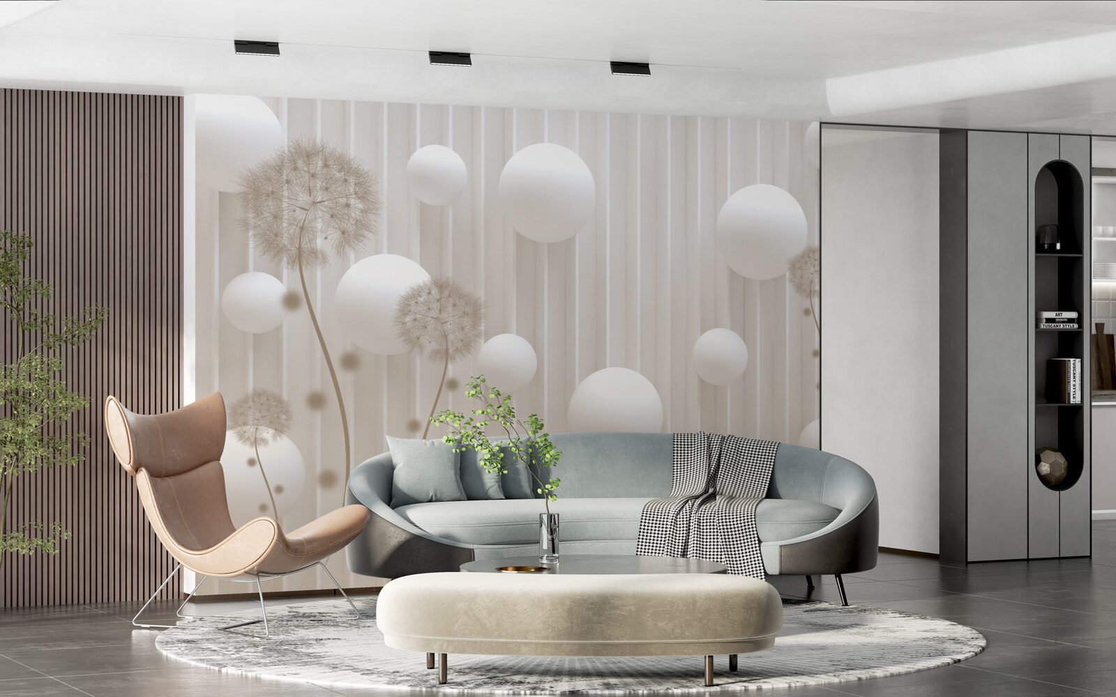 Fototapeta kulki i mlecze w odcieniach jasnego różu