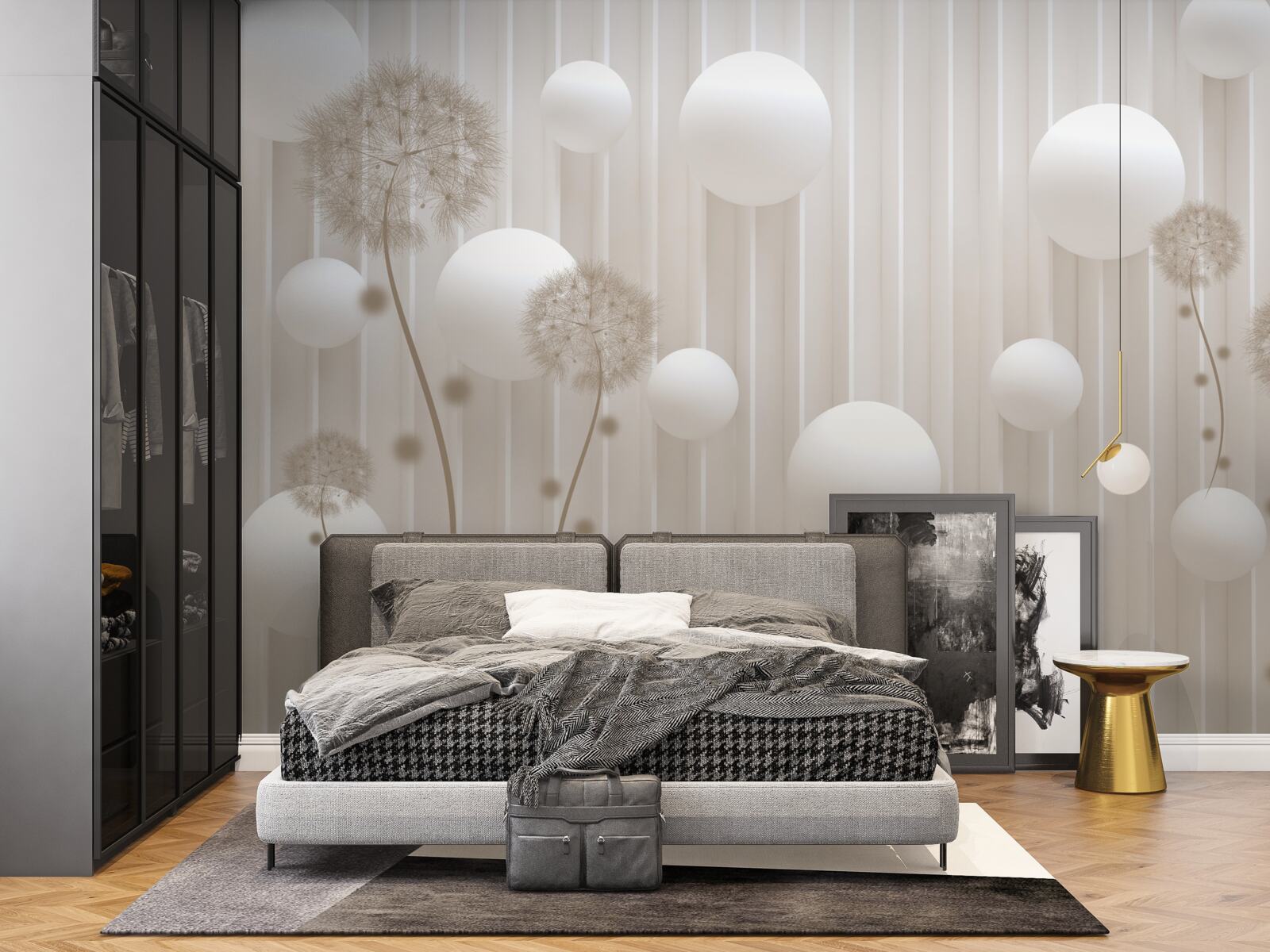 Fototapeta kulki i mlecze w odcieniach jasnego różu