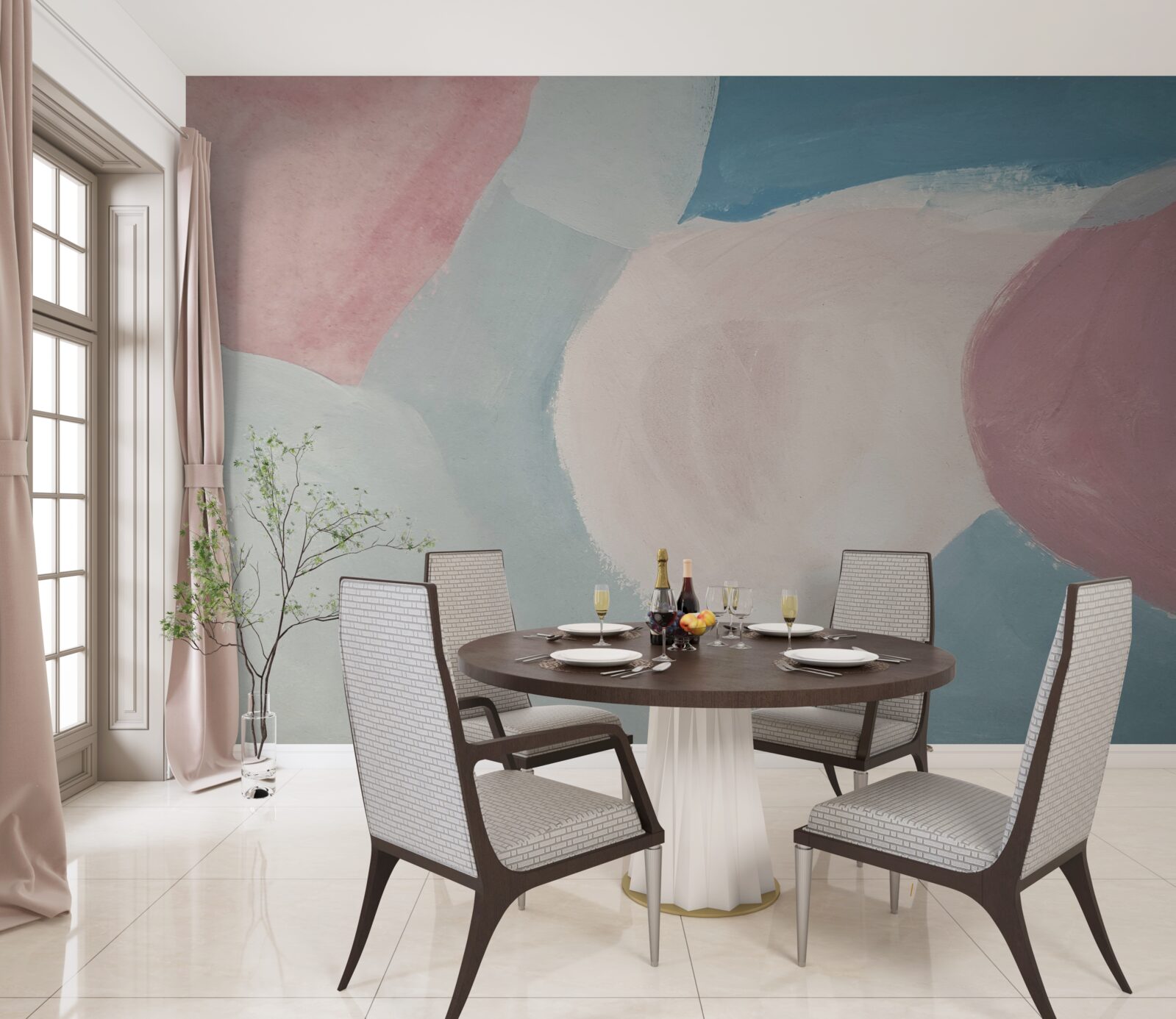 Fototapeta blade plamy koloru