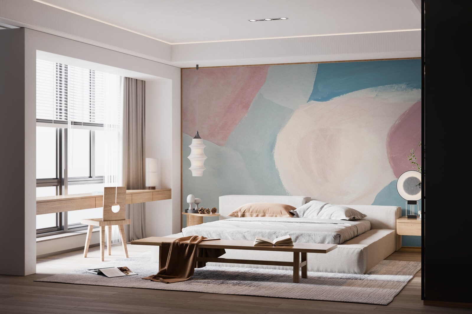 Fototapeta blade plamy koloru