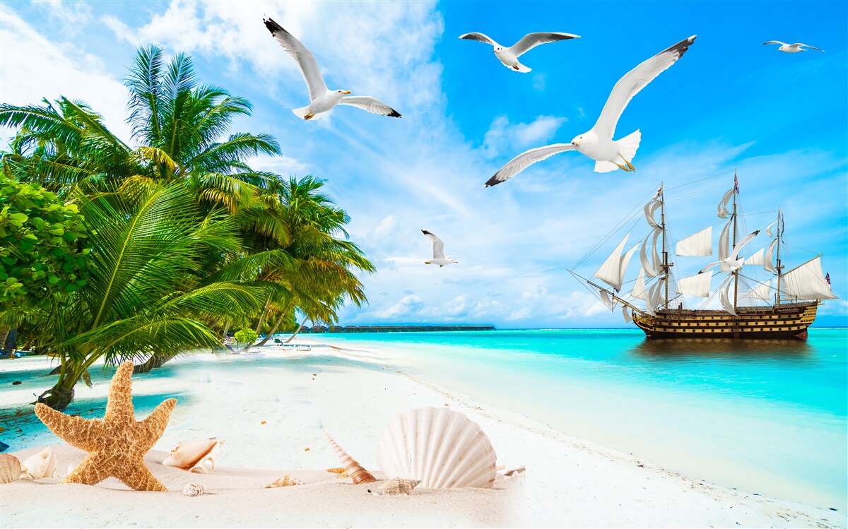 Fototapeta zacumuj na bezludnej wyspie