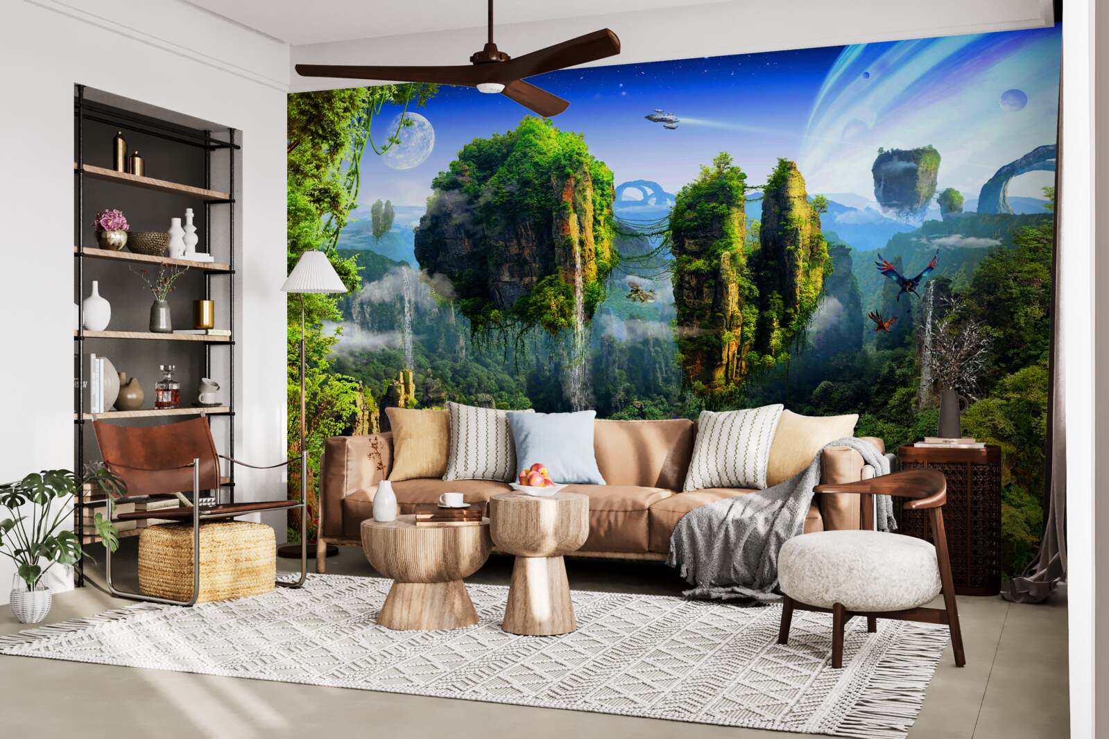 Fototapeta zielone miasto w stylu fantasy