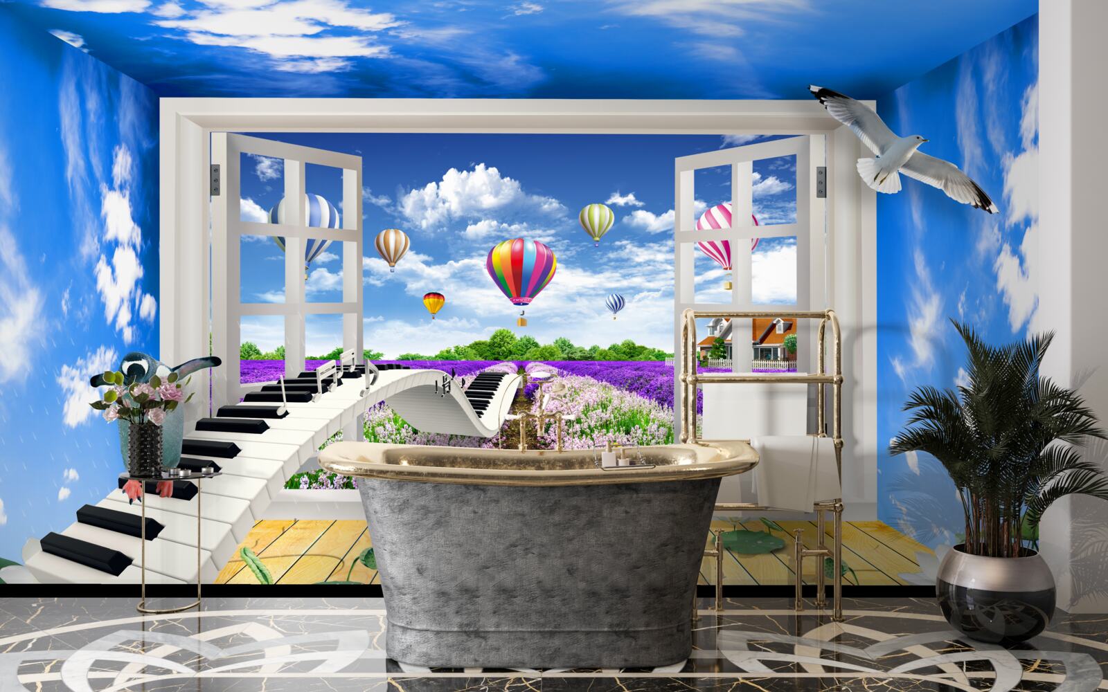 Fototapeta magiczne okno melodii