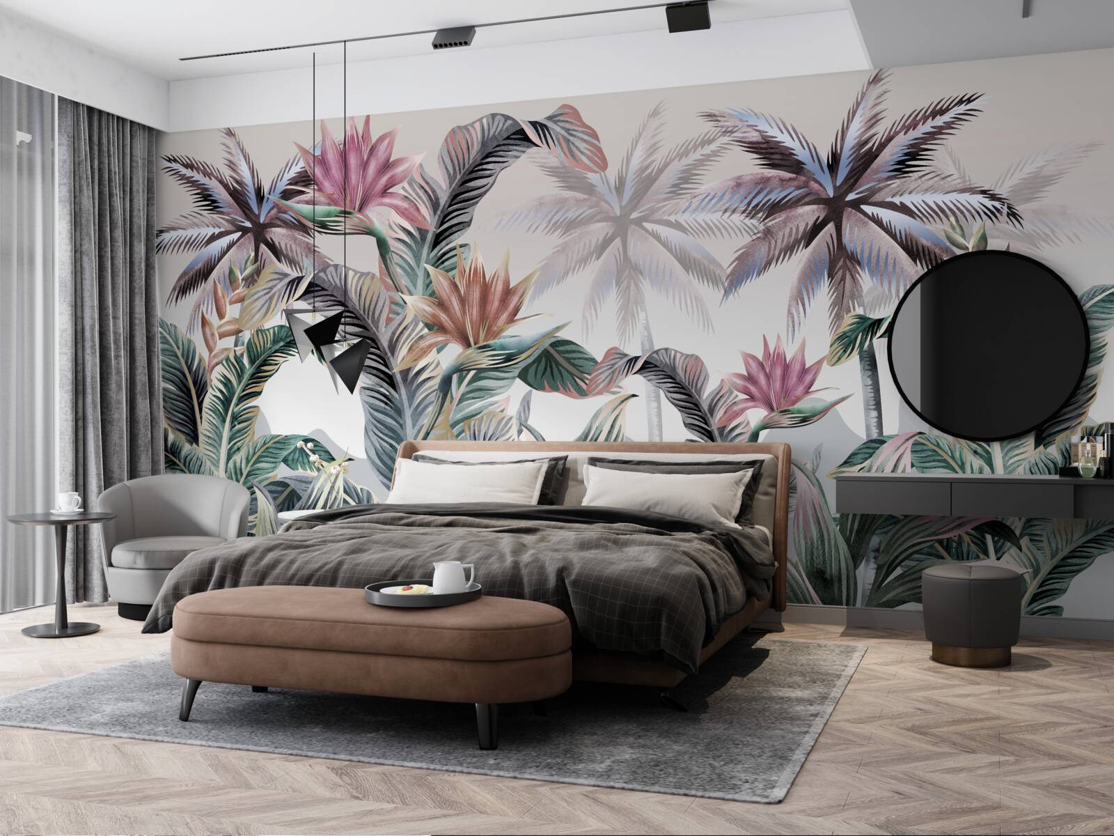 Fototapeta w dżungli rosną drzewa z liśćmi