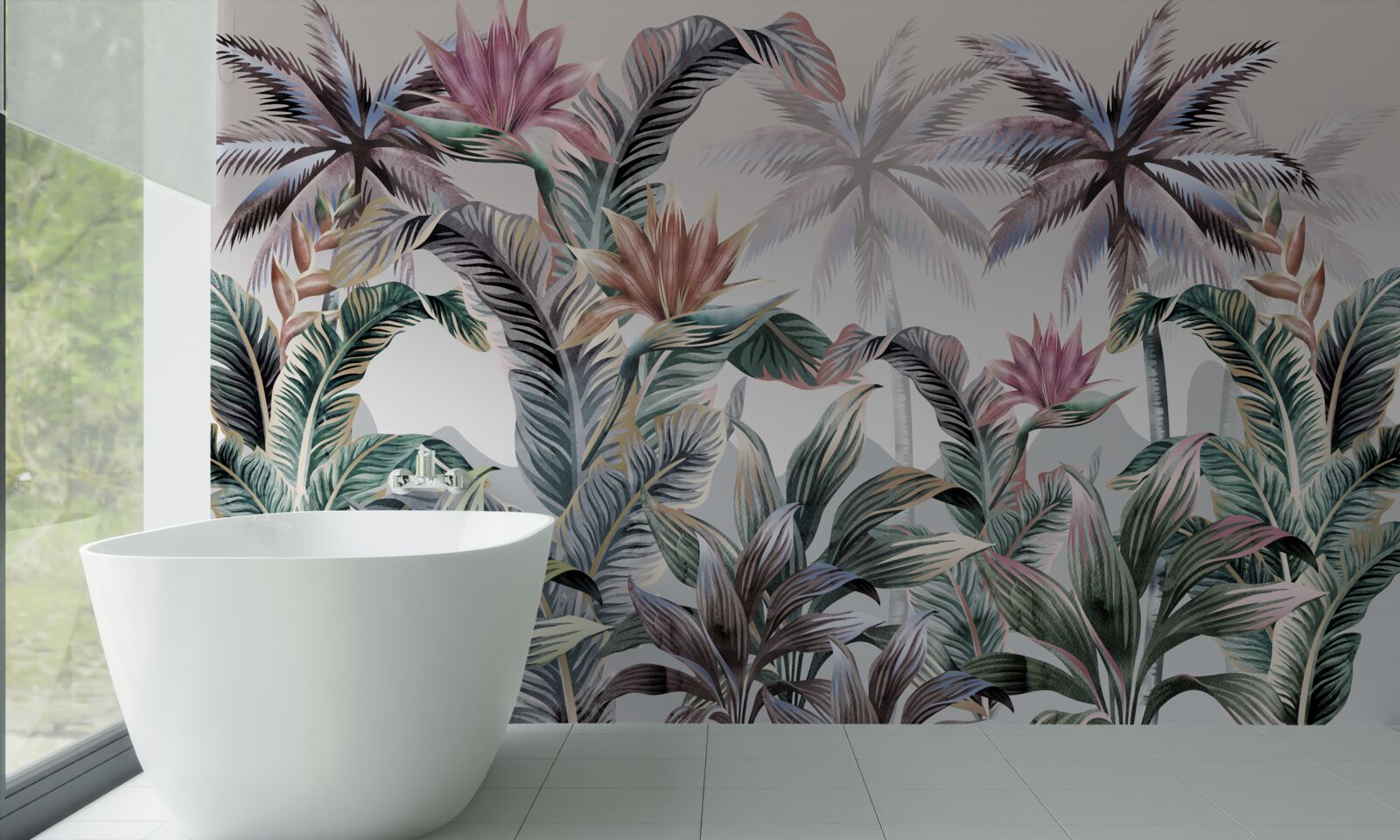 Fototapeta w dżungli rosną drzewa z liśćmi