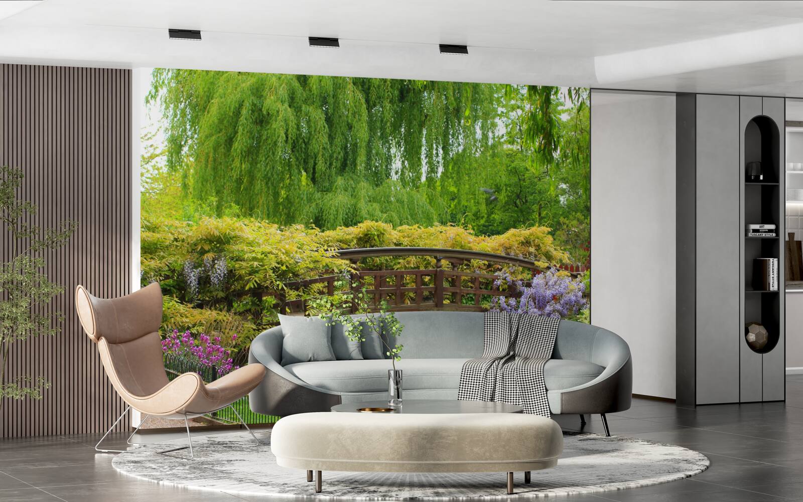 Fototapeta zapierająca dech w piersiach panorama mostu nad rzeką