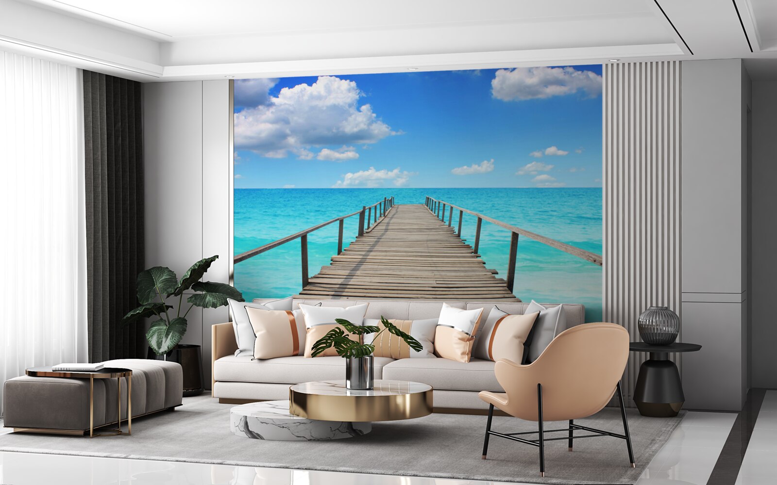 Fototapeta wpadając do bezkresnego morza