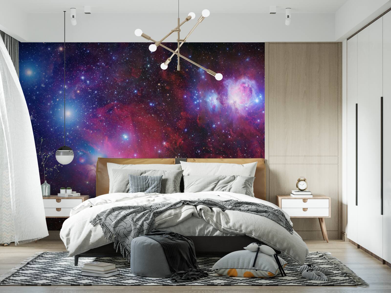 Fototapeta gwiaździste niebo pokryte nocą