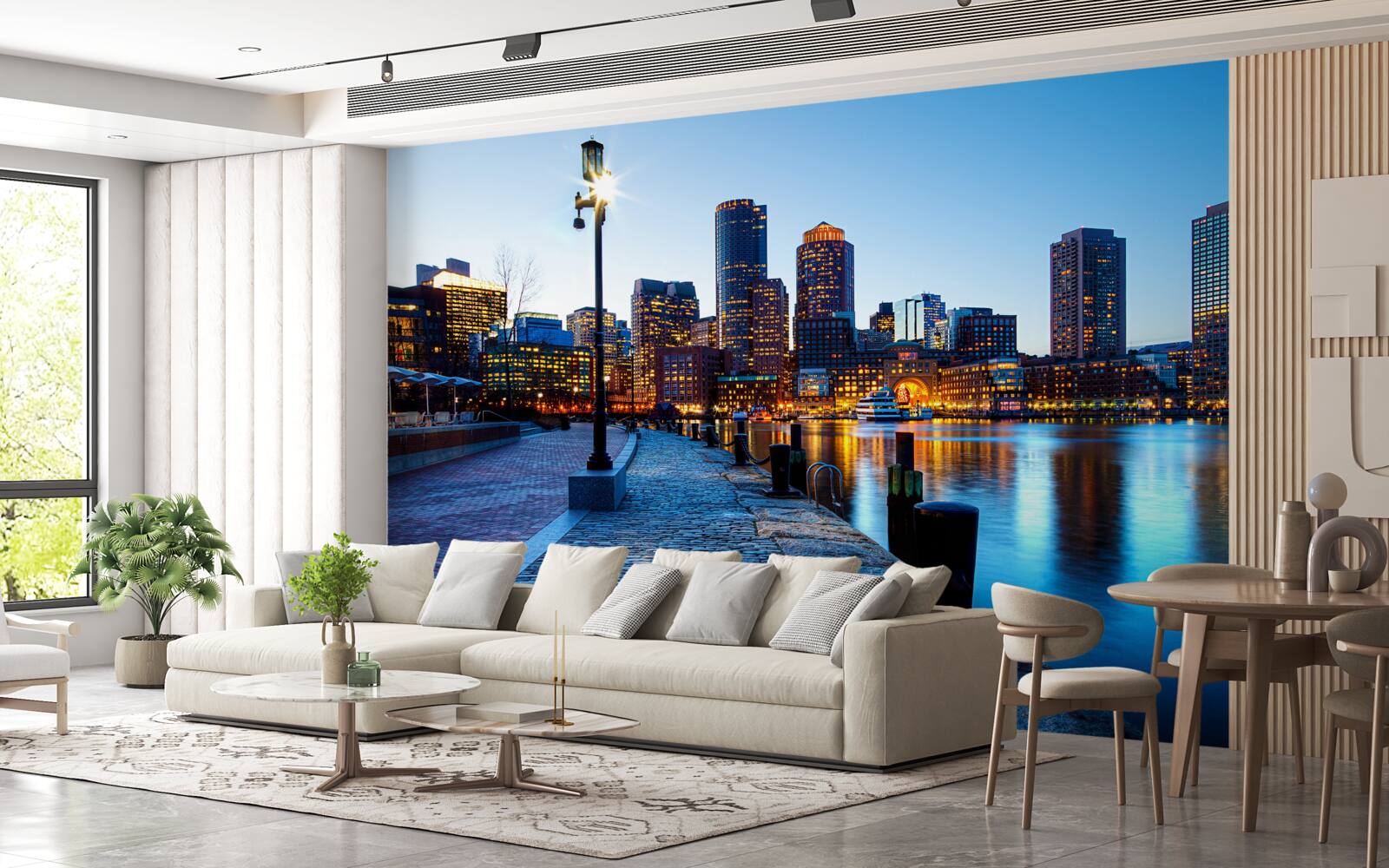 Fototapeta zachód słońca na niezamieszkanym molo