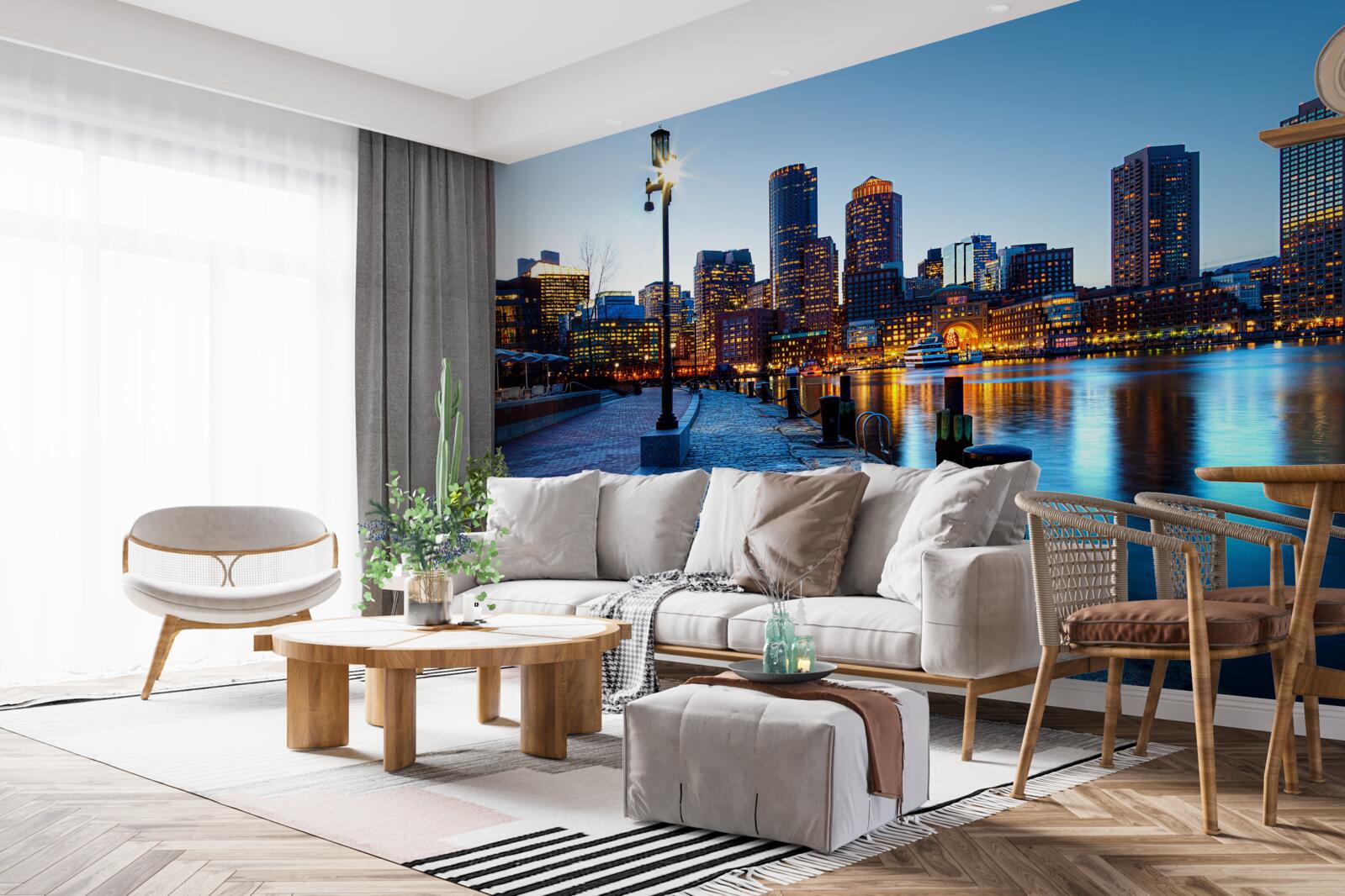 Fototapeta zachód słońca na niezamieszkanym molo