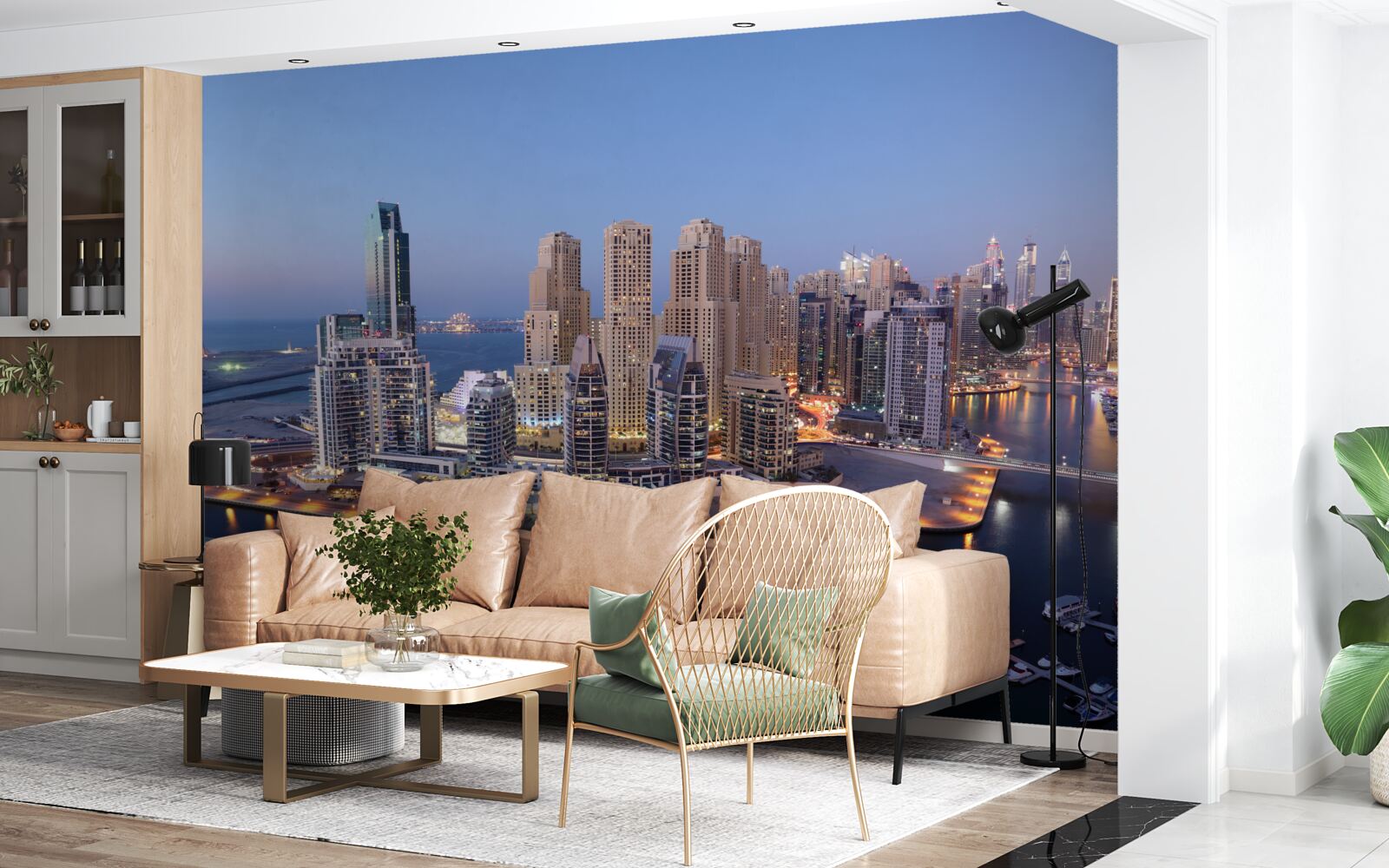 Fototapeta zachód słońca nad dubajem