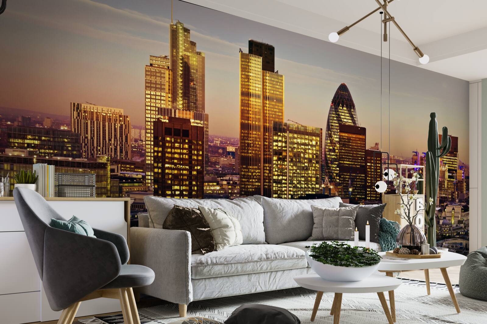 Fototapeta Światła złotego londynu