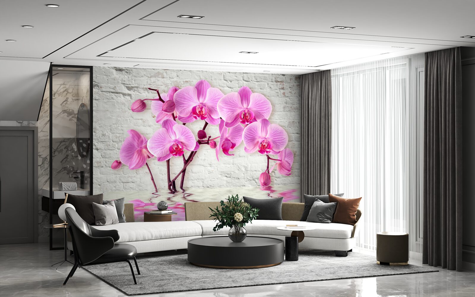 Fototapeta miękki fioletowy kwiat orchidei