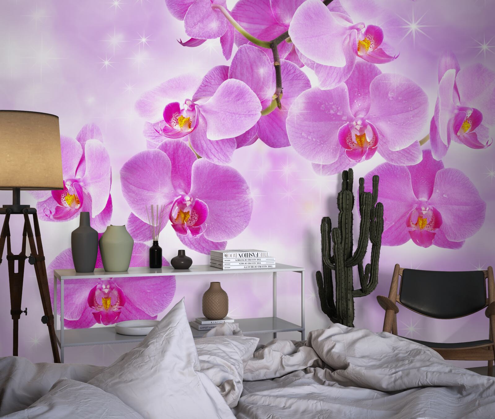 Fototapeta zwisają fioletowe orchidee