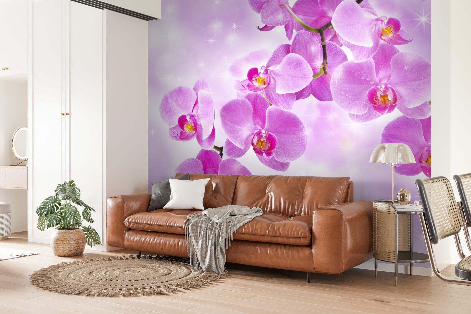Fototapeta zwisają fioletowe orchidee