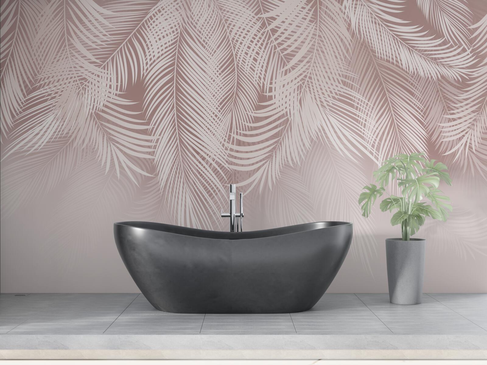 Fototapeta zwisają blade liście palm