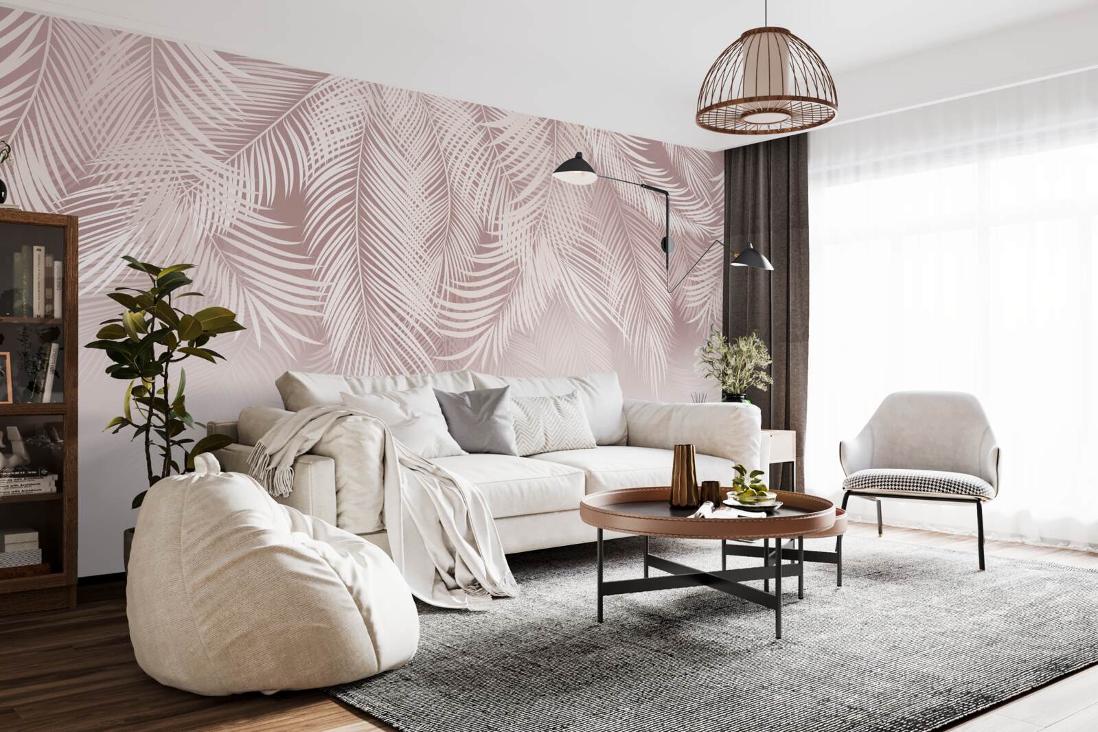 Fototapeta zwisają blade liście palm