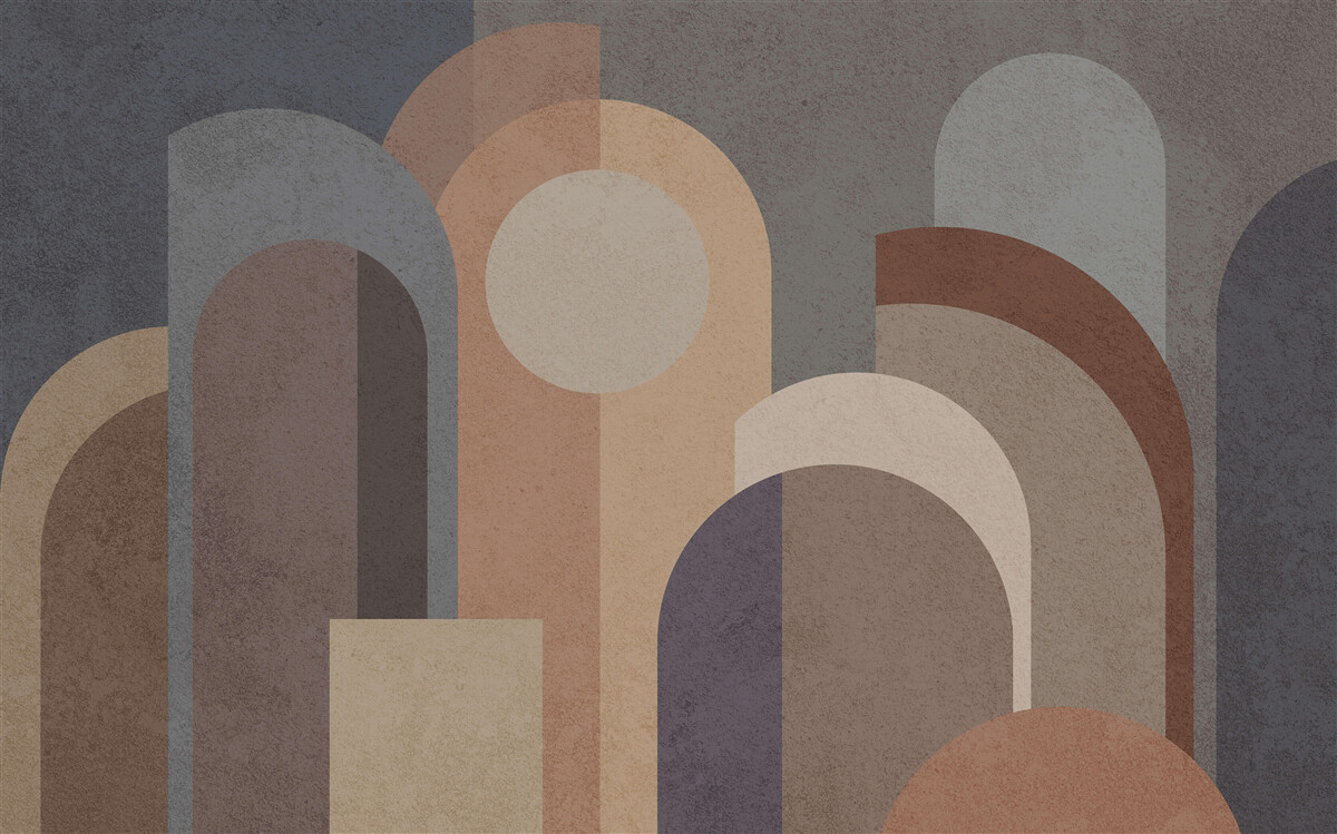 Fototapeta abstrakcyjny obraz jesiennego lasu o zmierzchu