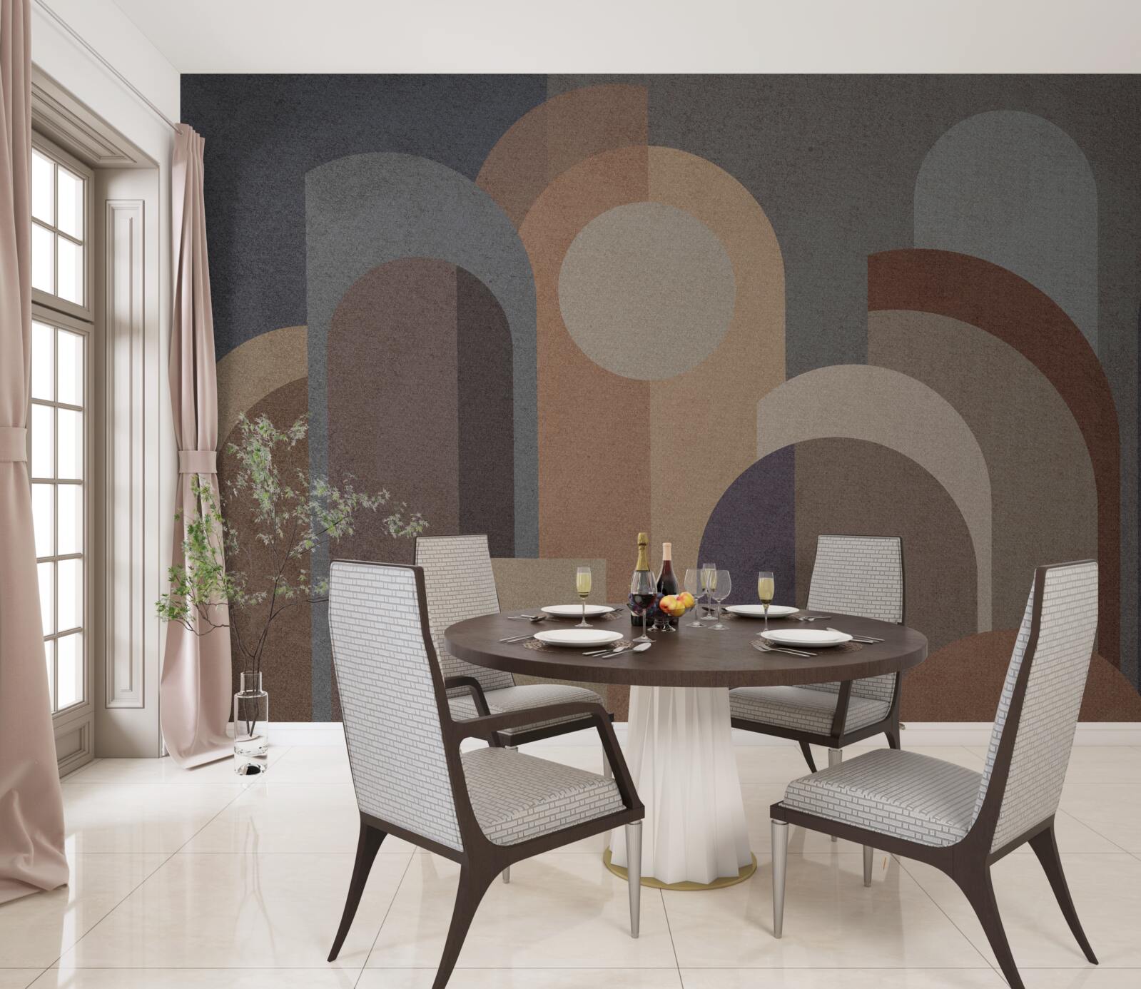 Fototapeta abstrakcyjny obraz jesiennego lasu o zmierzchu