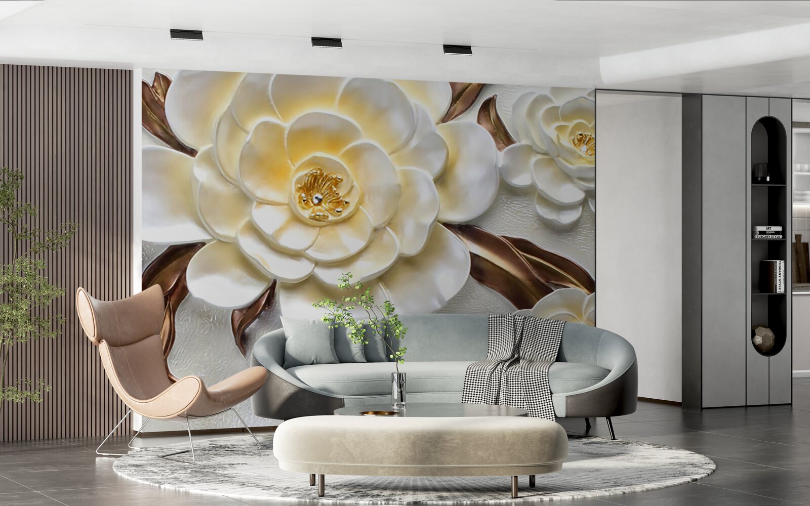 Fototapeta magnolie z białymi pąkami