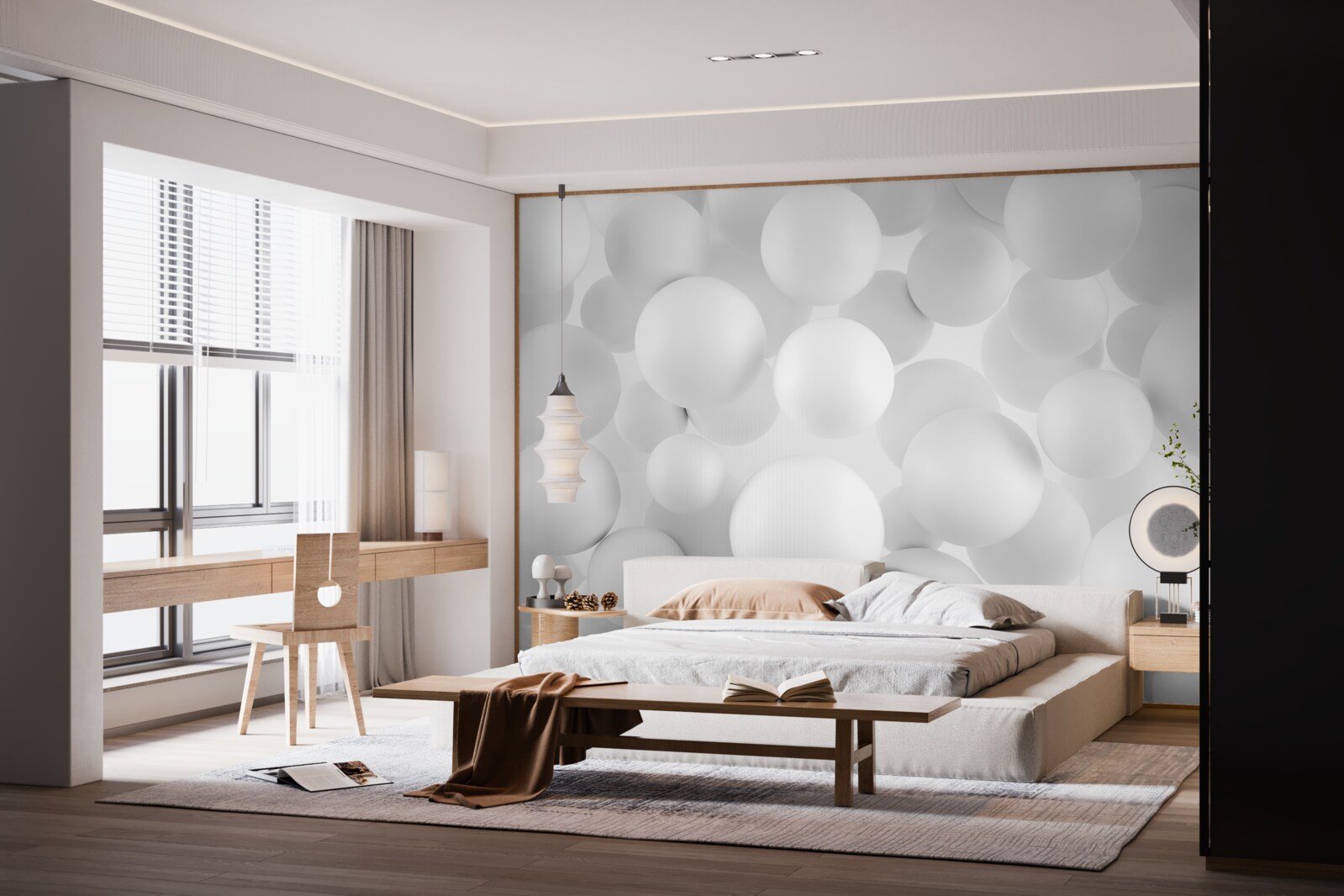 Fototapeta duże białe kule