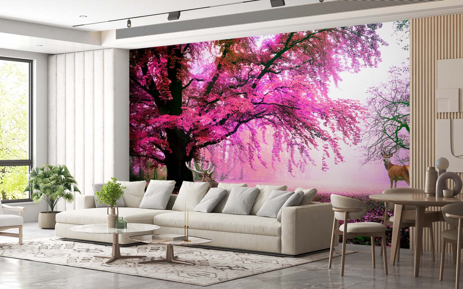 Fototapeta sakura w różu lata dookoła