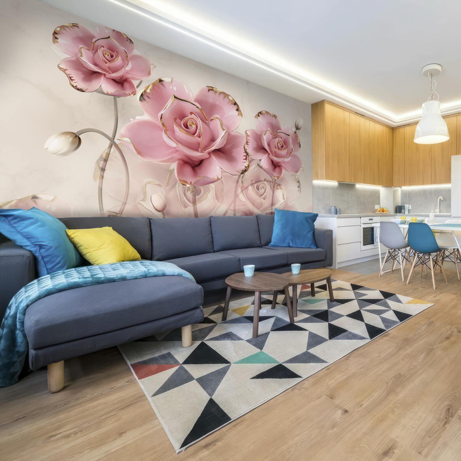 Fototapeta stylowa różowa róża z delikatnymi policzkami