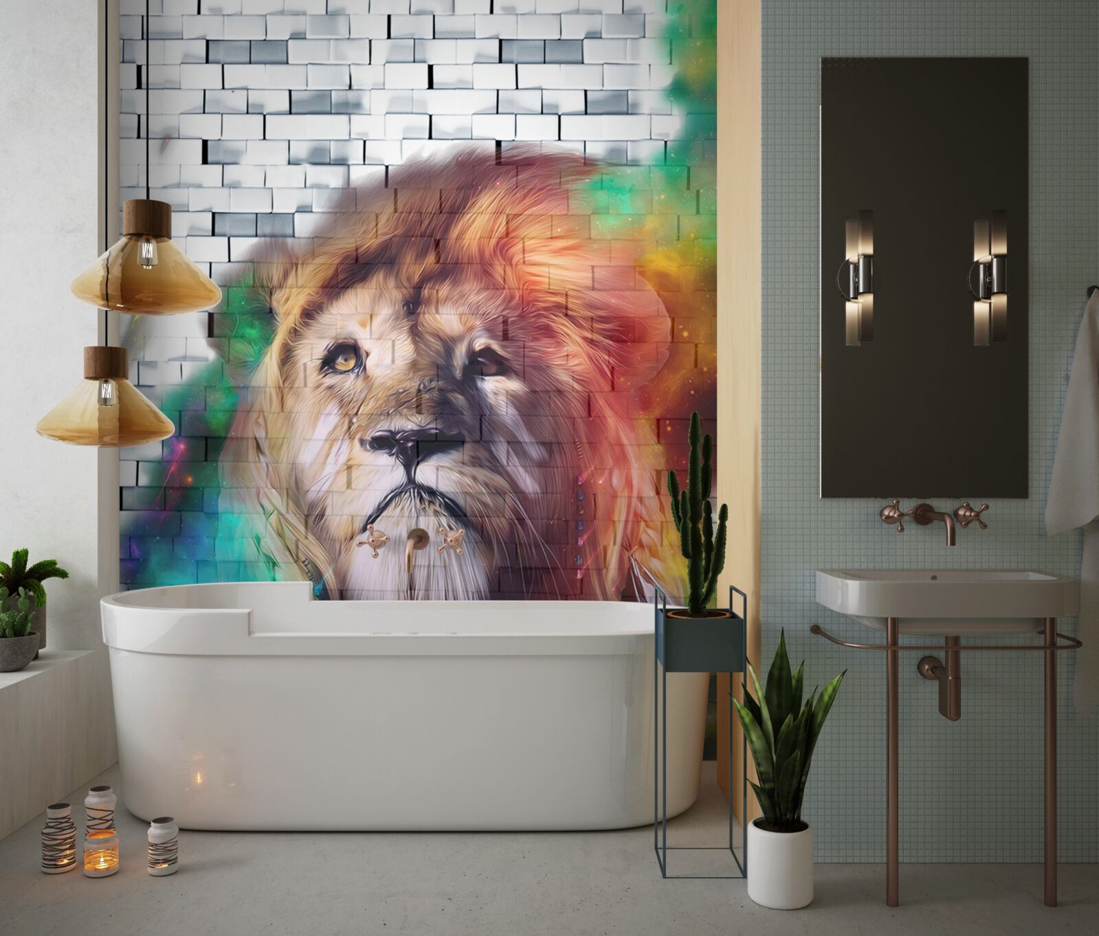 Fototapeta król bestii przedstawiony jako abstrakcja na białym tle