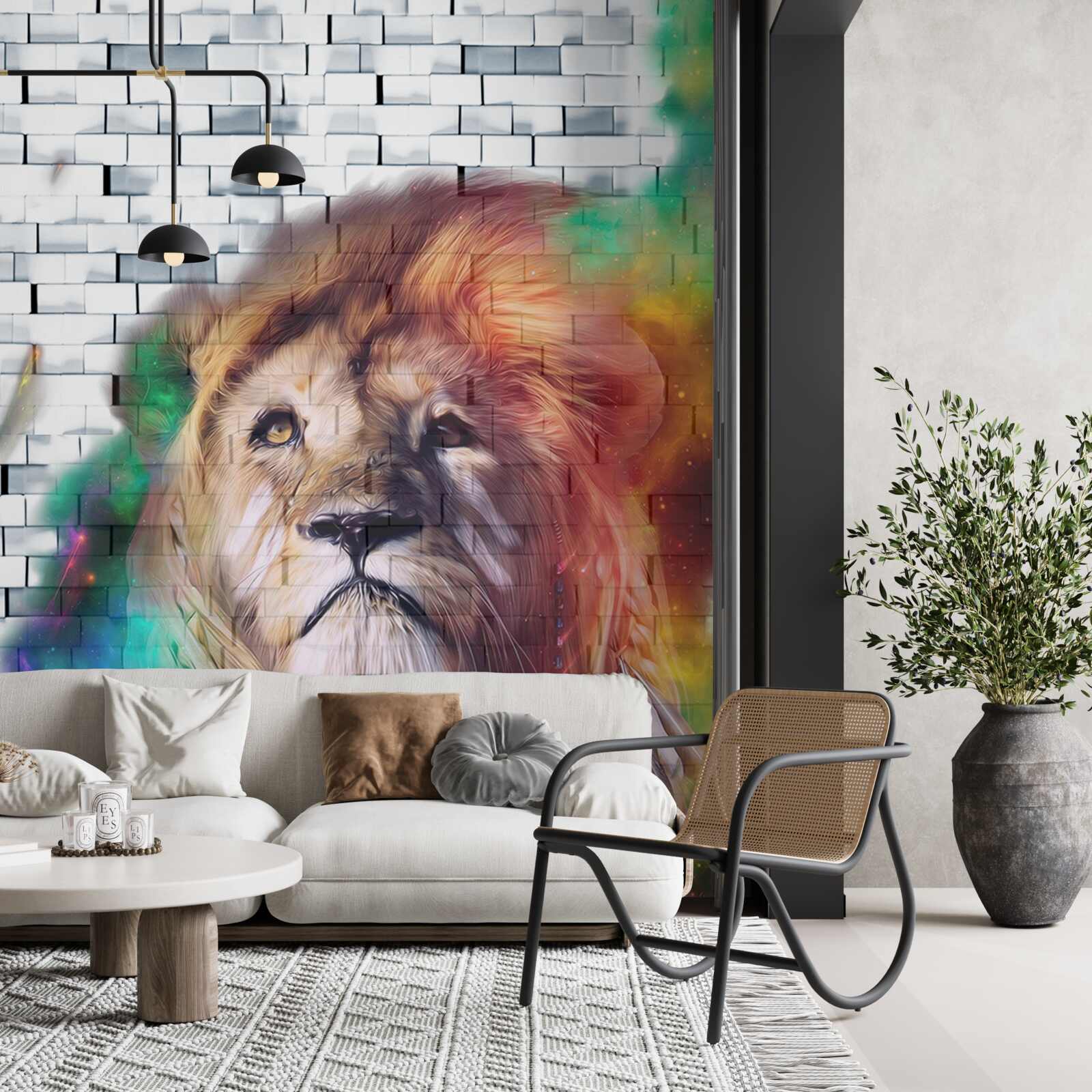 Fototapeta król bestii przedstawiony jako abstrakcja na białym tle