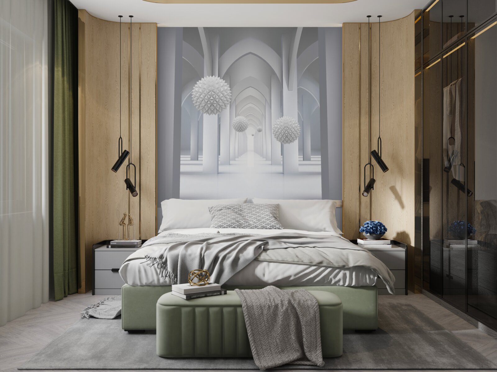 Fototapeta abstrakcyjne gotyckie kolumny