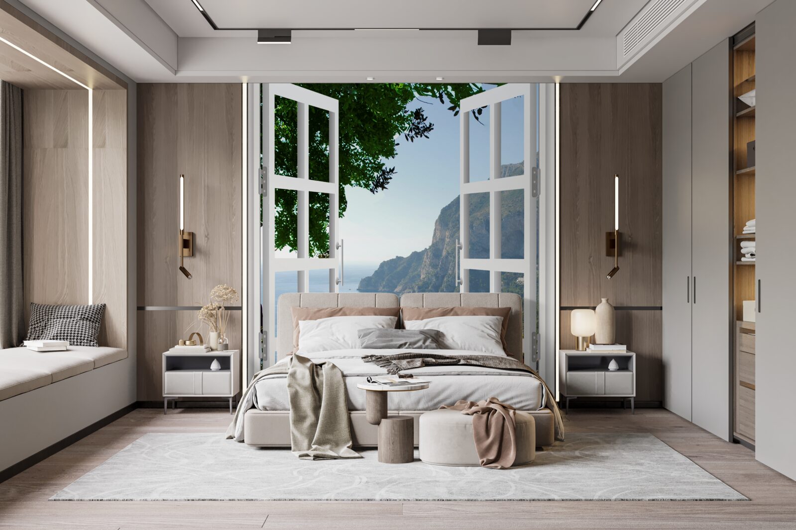 Fototapeta balkon z widokiem na malowniczą przyrodę