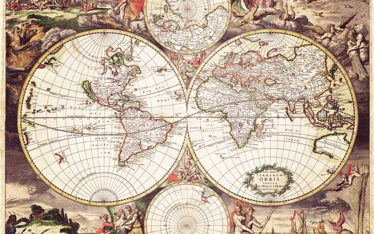 Fototapeta okres historyczny oświetlony w obrazie świata