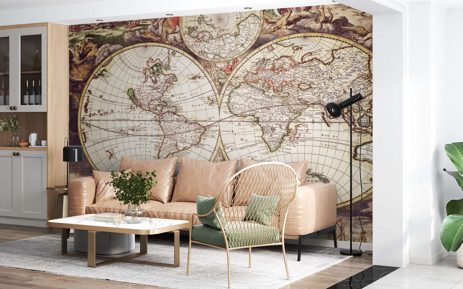 Fototapeta okres historyczny oświetlony w obrazie świata