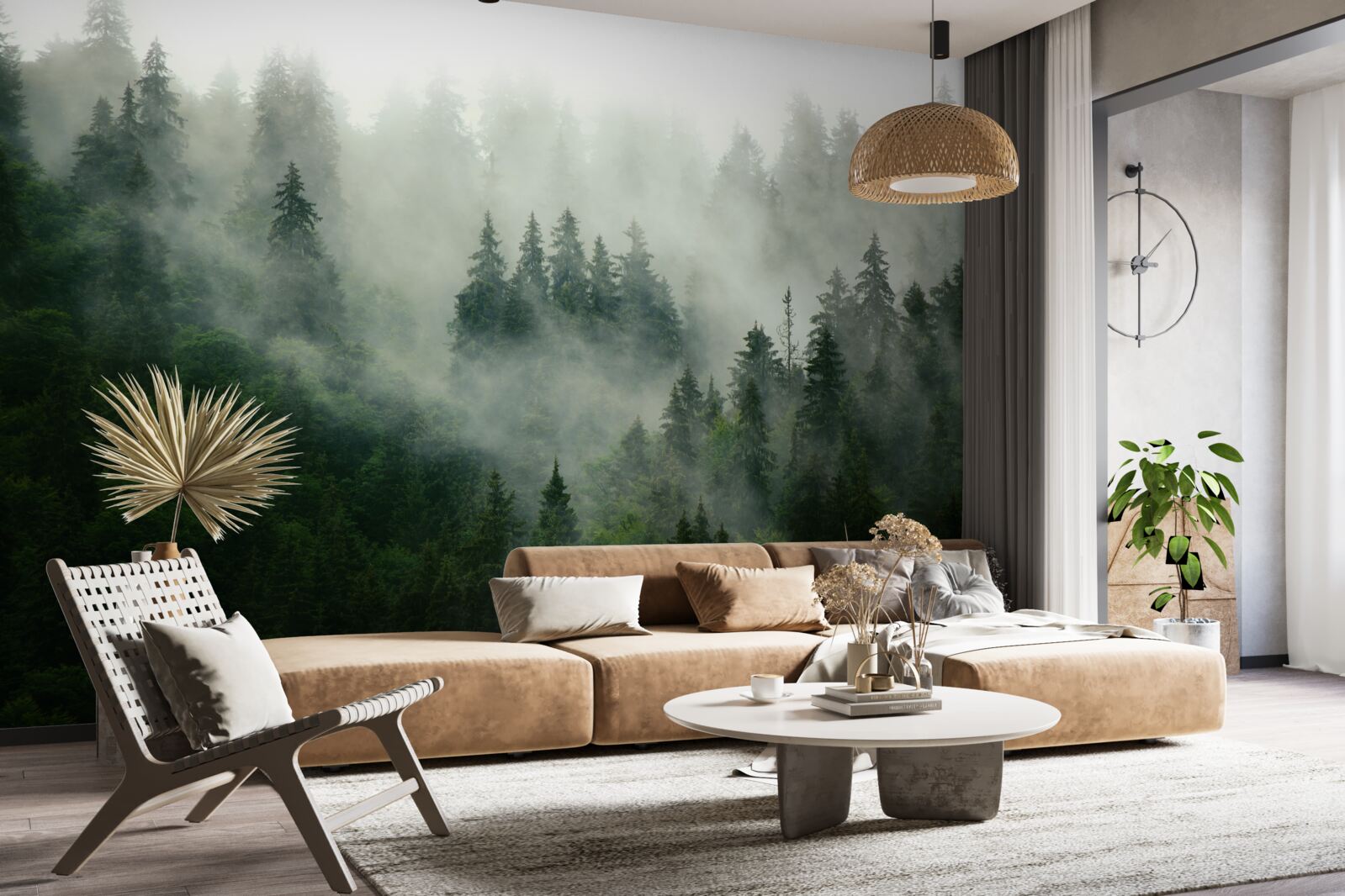 Fototapeta ciemność wśród świerków i sosn