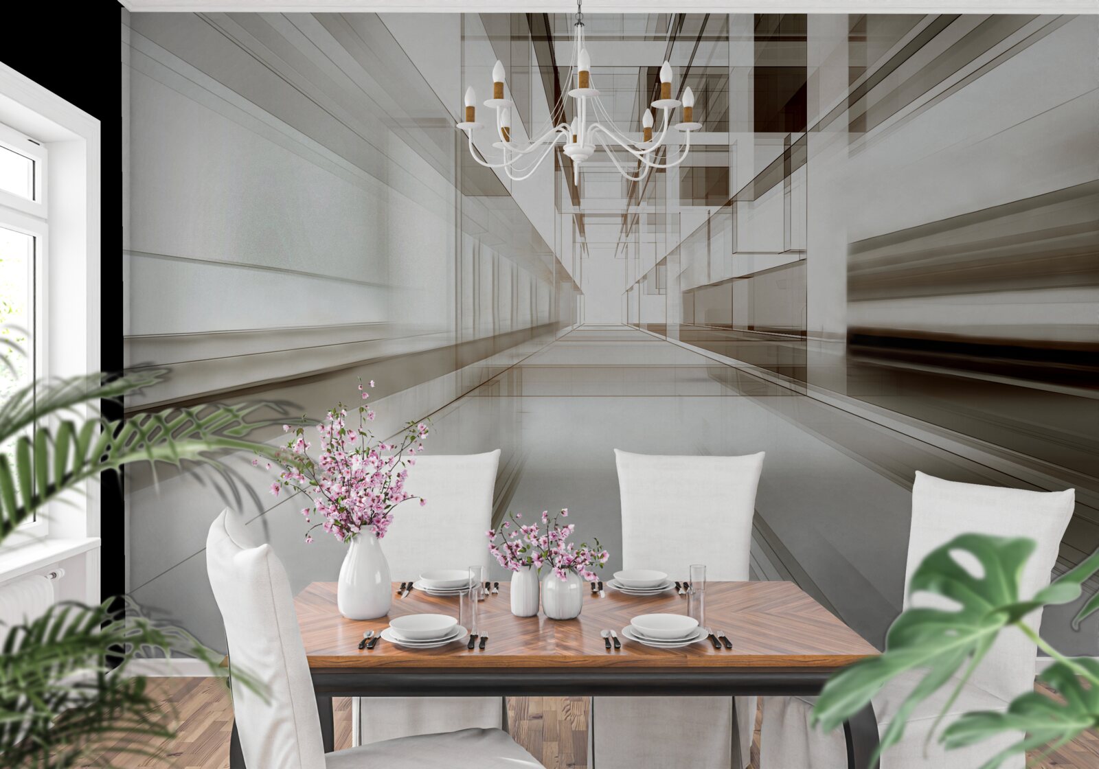 Fototapeta w przyszłości jest jasnoszary tunel